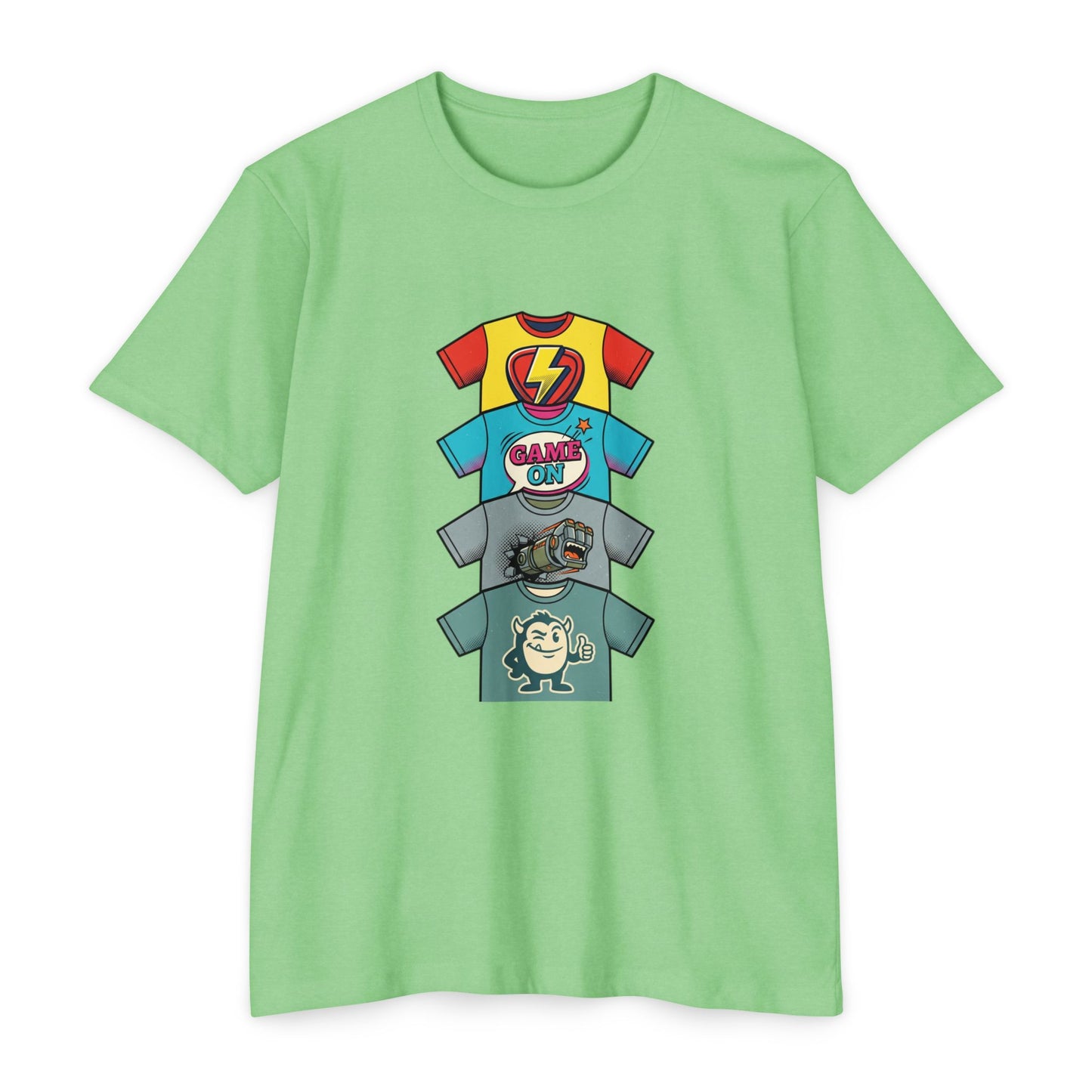 Playful Superhero Gamer Graphic T-Shirt