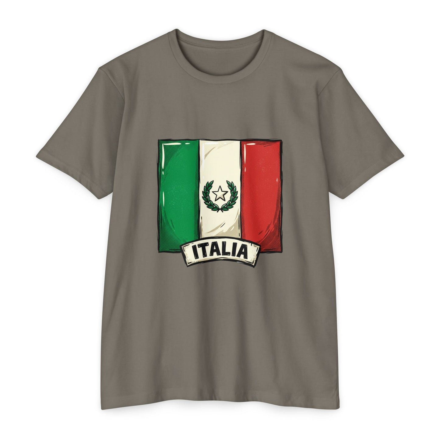 Italian Flag Vintage Crest T-Shirt — Italia Graphic Tee