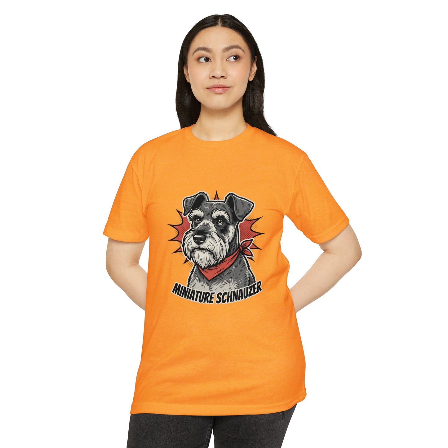 Miniature Schnauzer Portrait Retro Bandana T-Shirt