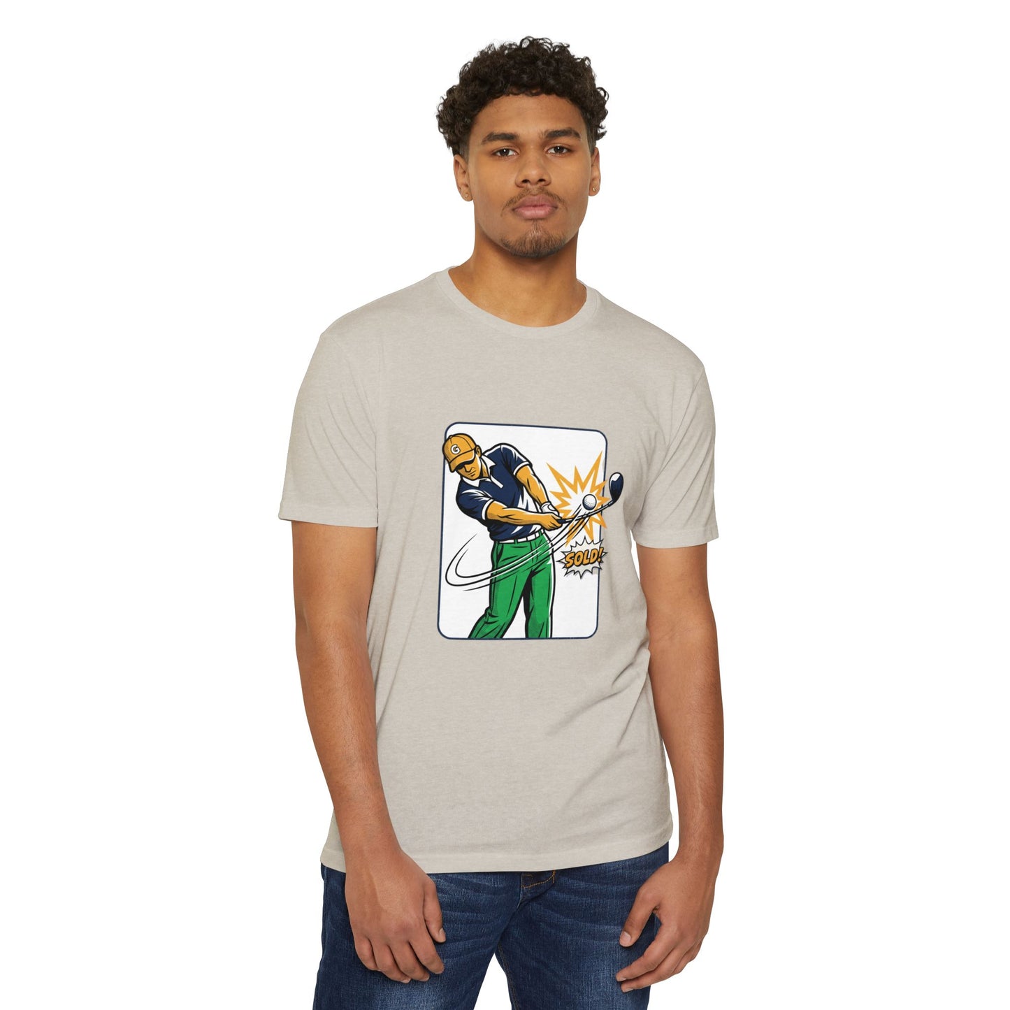 Solid Golfer Illustration Golf Swing T-Shirt