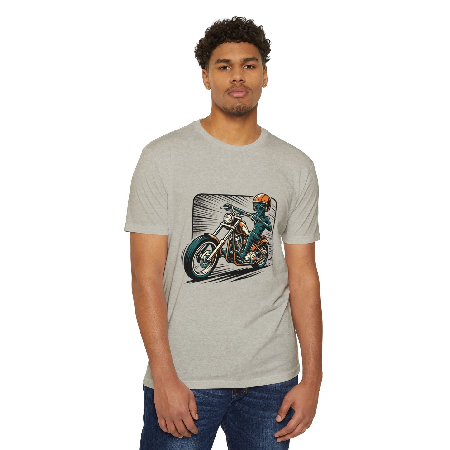 Motorcycle Rider Graphic T-Shirt — Retro Biker Design