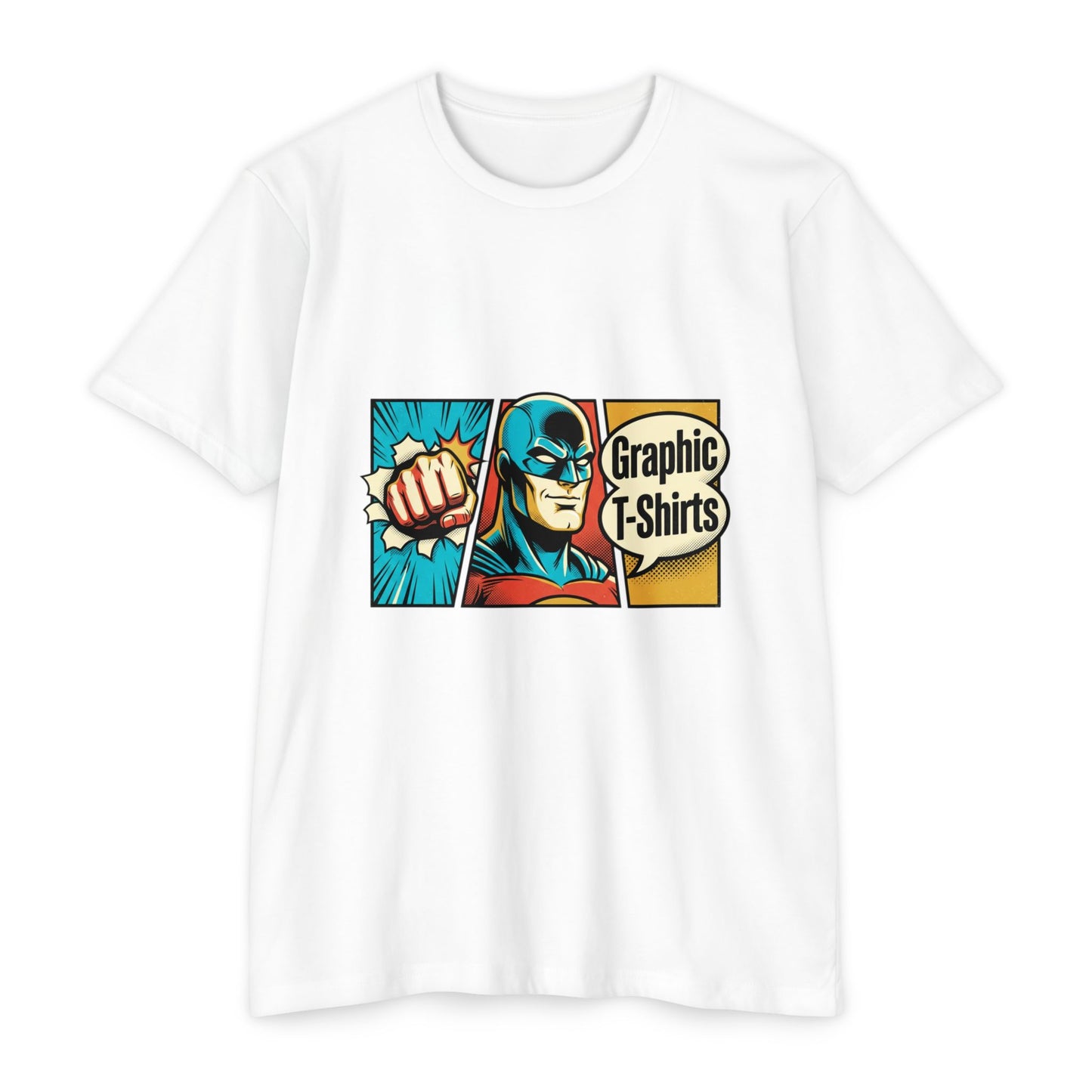 Retro Comic Superhero T-Shirt — Pop Art Graphic Tee