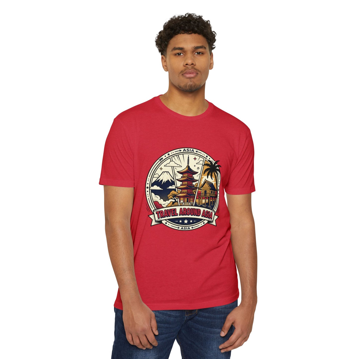 Travel Around Asia Vintage Globe Adventure T-Shirt