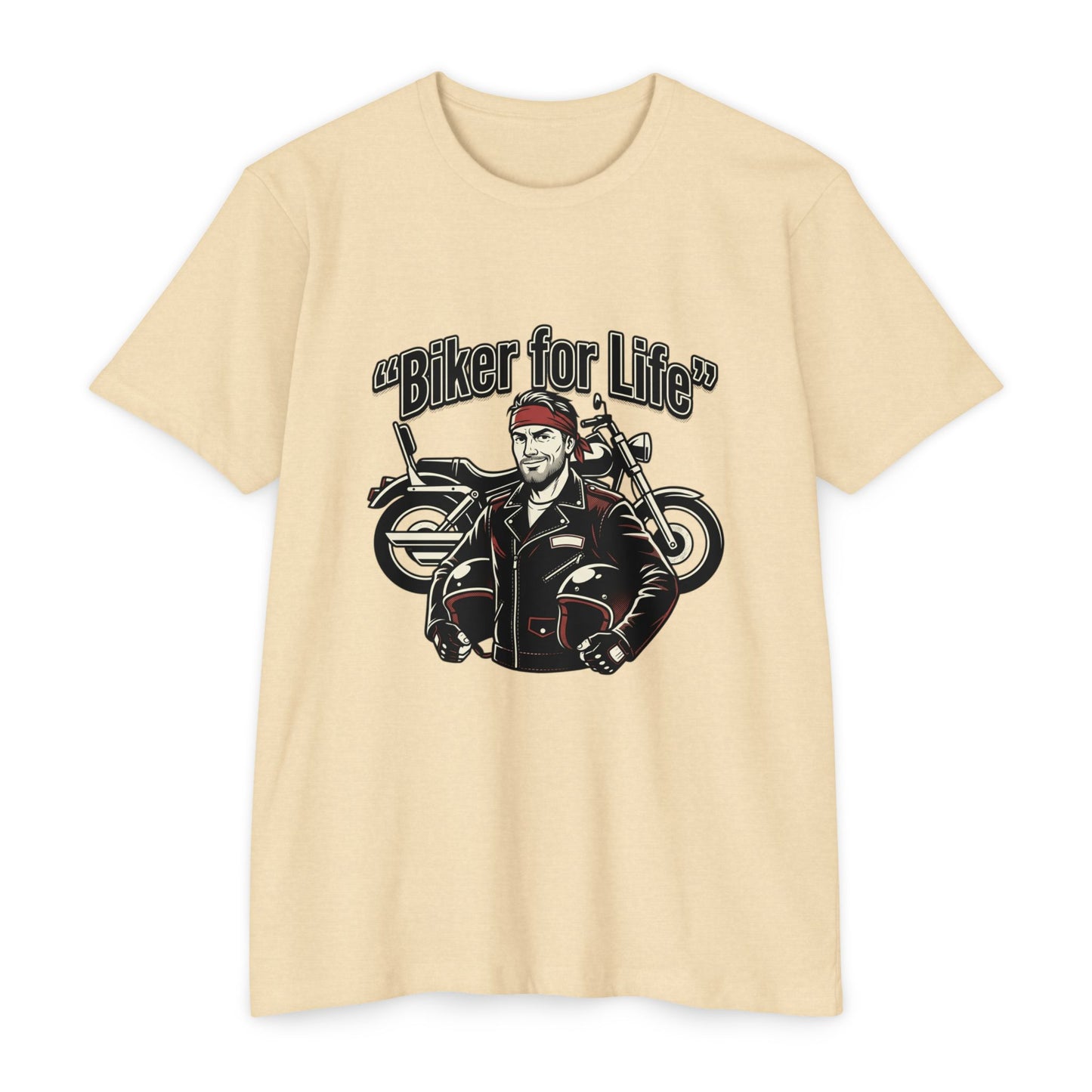 Biker For Life Vintage Motorcycle T-Shirt