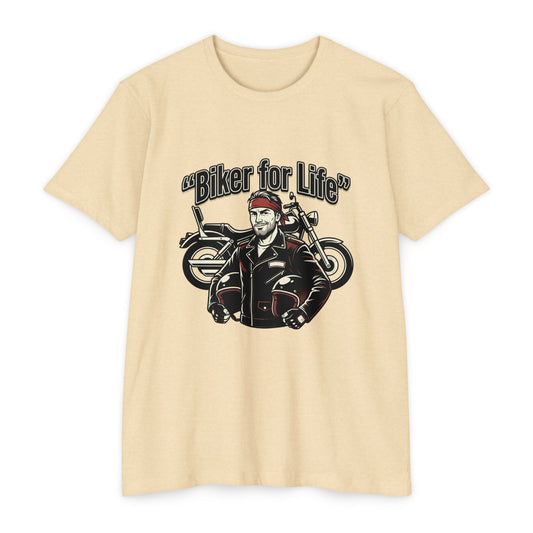 Biker For Life Vintage Motorcycle T-Shirt
