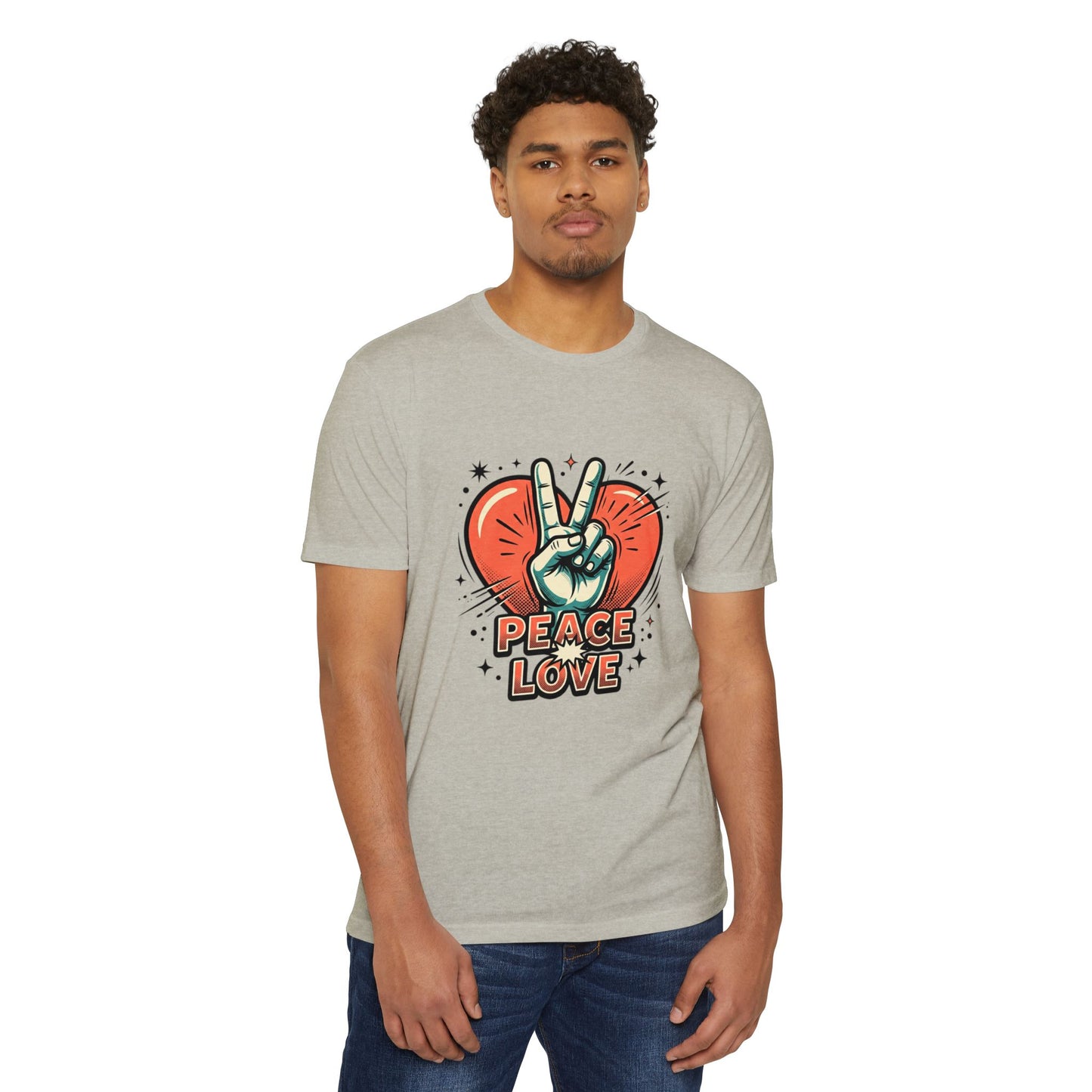 Peace Love Graphic T-Shirt — Retro Vibe Peace Sign Tee