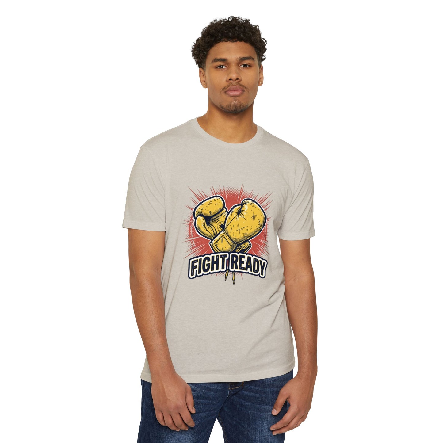 Fight Ready Boxing T-Shirt — Vintage Yellow Gloves Graphic Tee