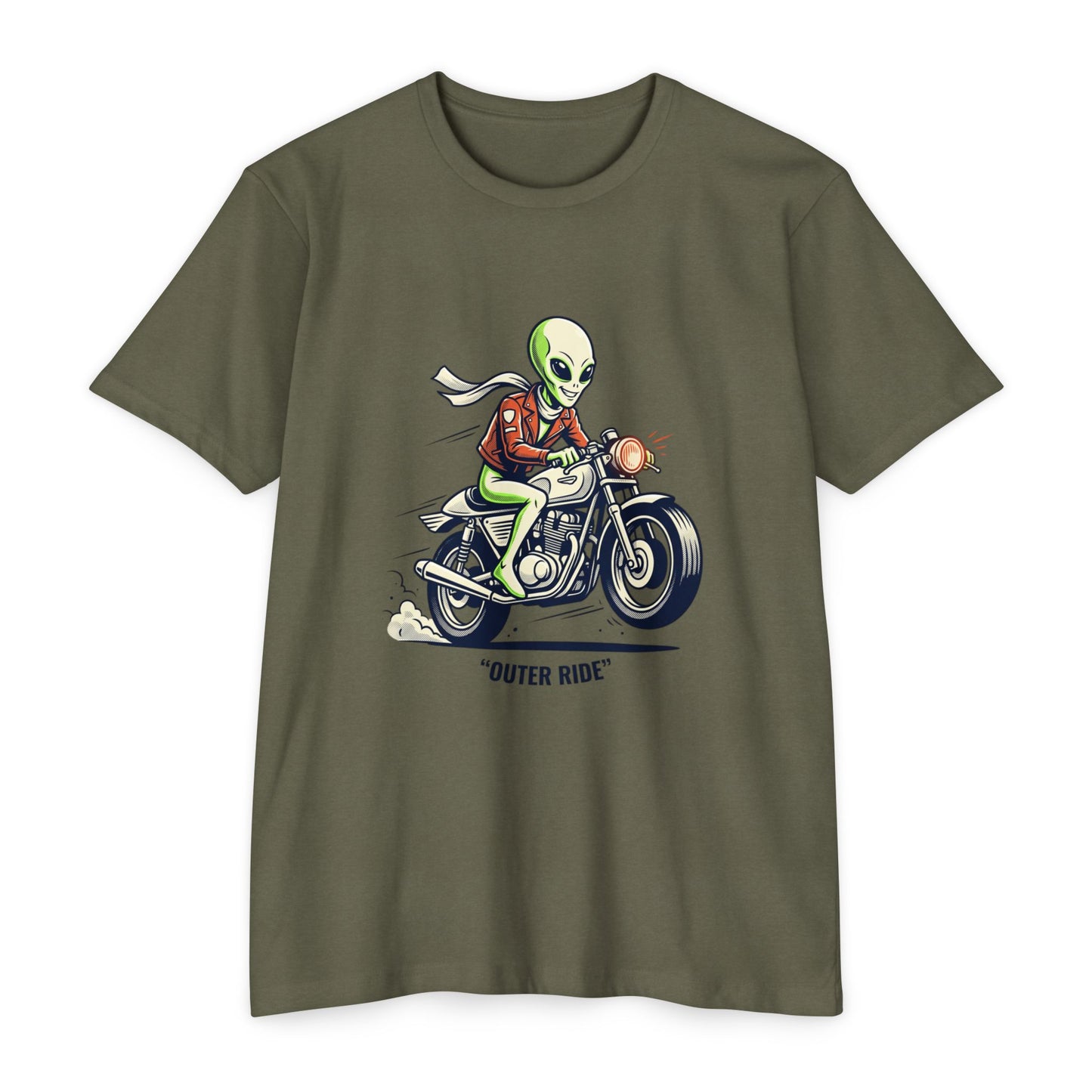 Alien Motorcyclist "Outer Ride" T-Shirt