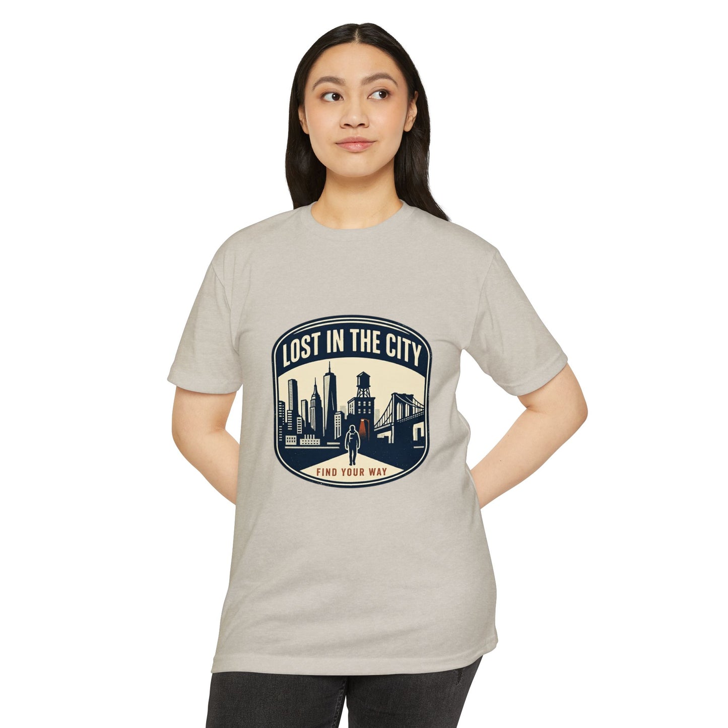 Find Your Way Vintage Urban Skyline T-Shirt