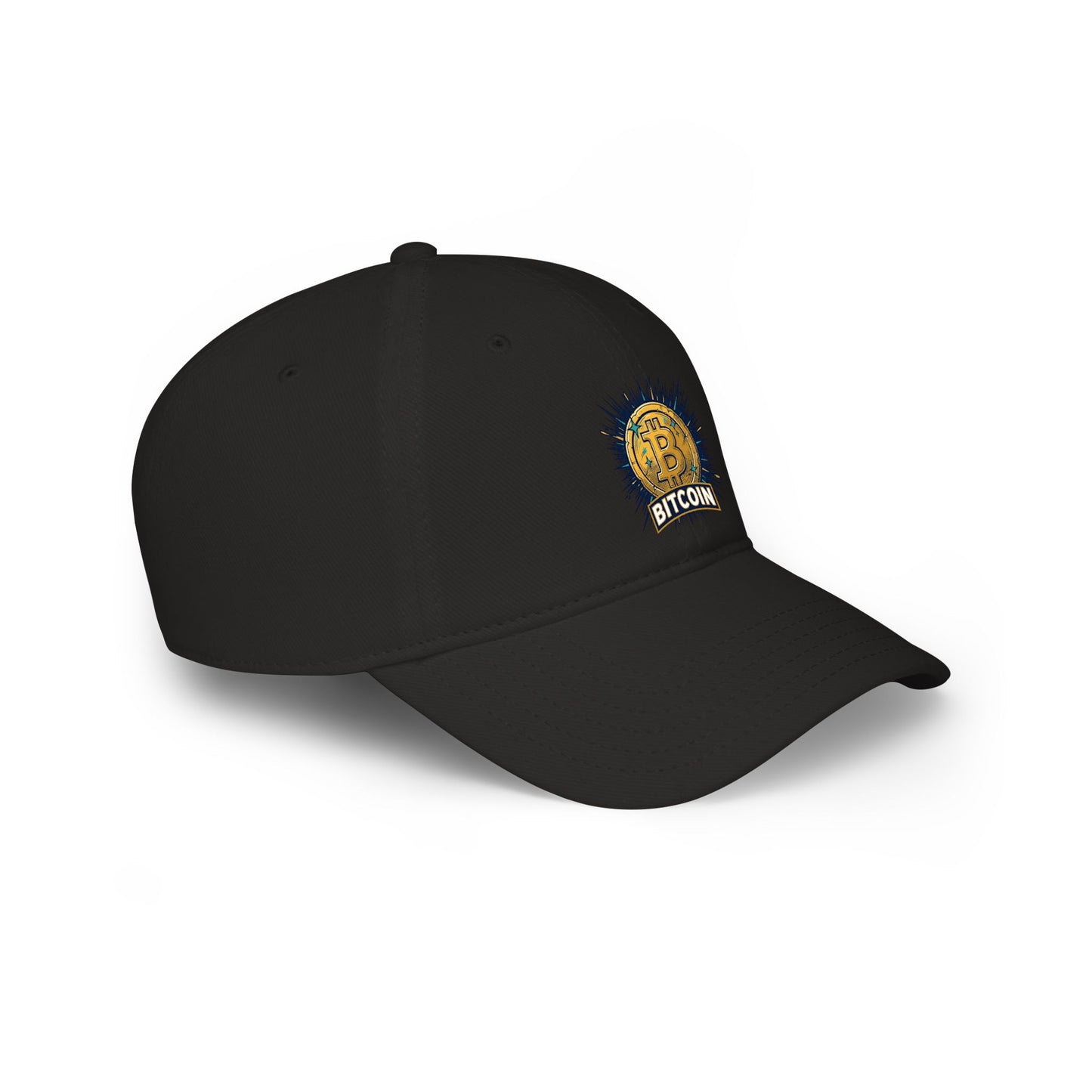 Bitcoin Sunburst Low Profile Baseball Cap — Crypto Logo Hat