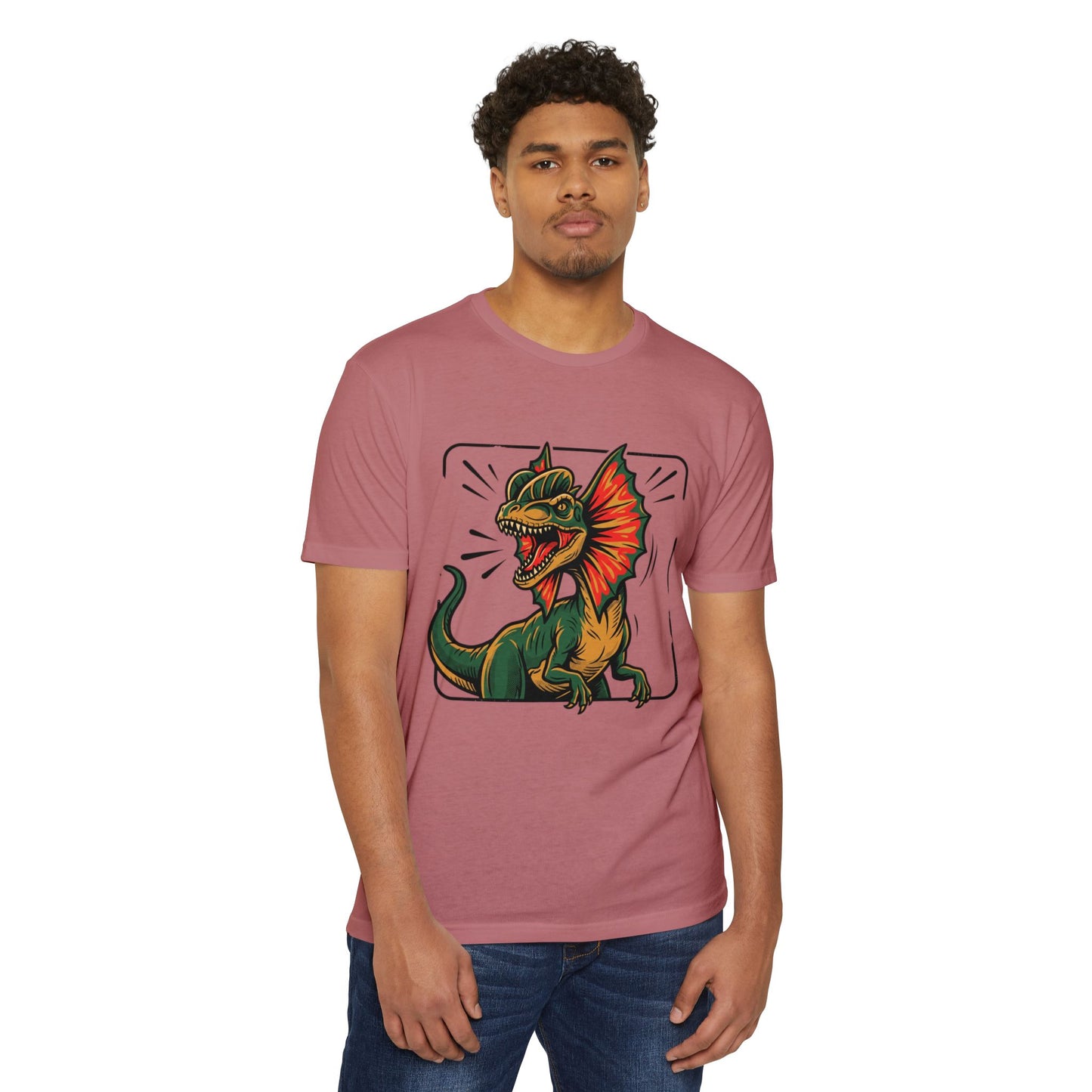 Frilled Lizard Dino Tee — Colorful Frill Graphic T-Shirt