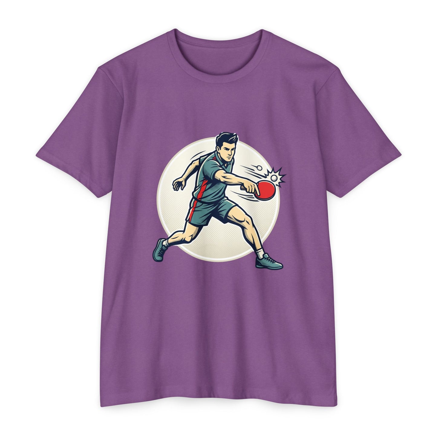 Table Tennis Player Illustration T-Shirt — Ping Pong Athlete Graphic Tee