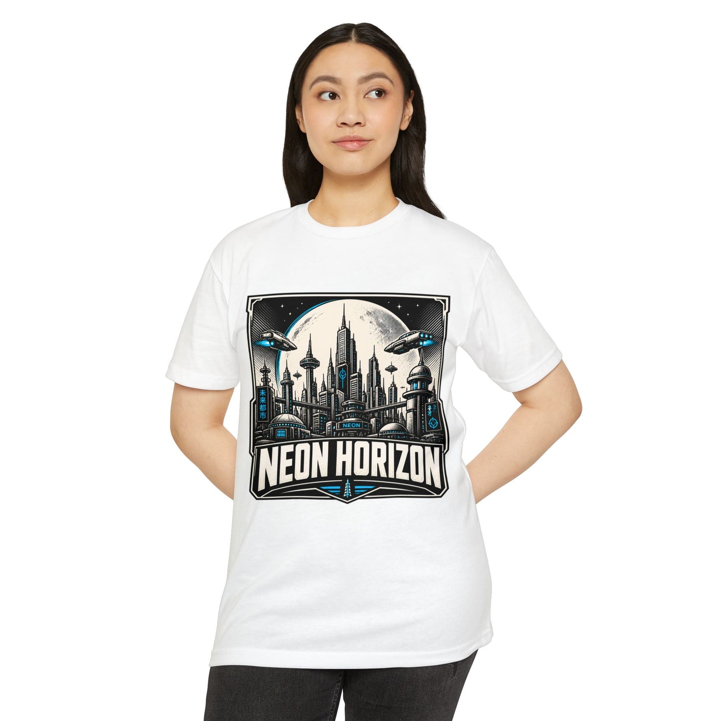 Neon Horizon Sci‑Fi T-Shirt