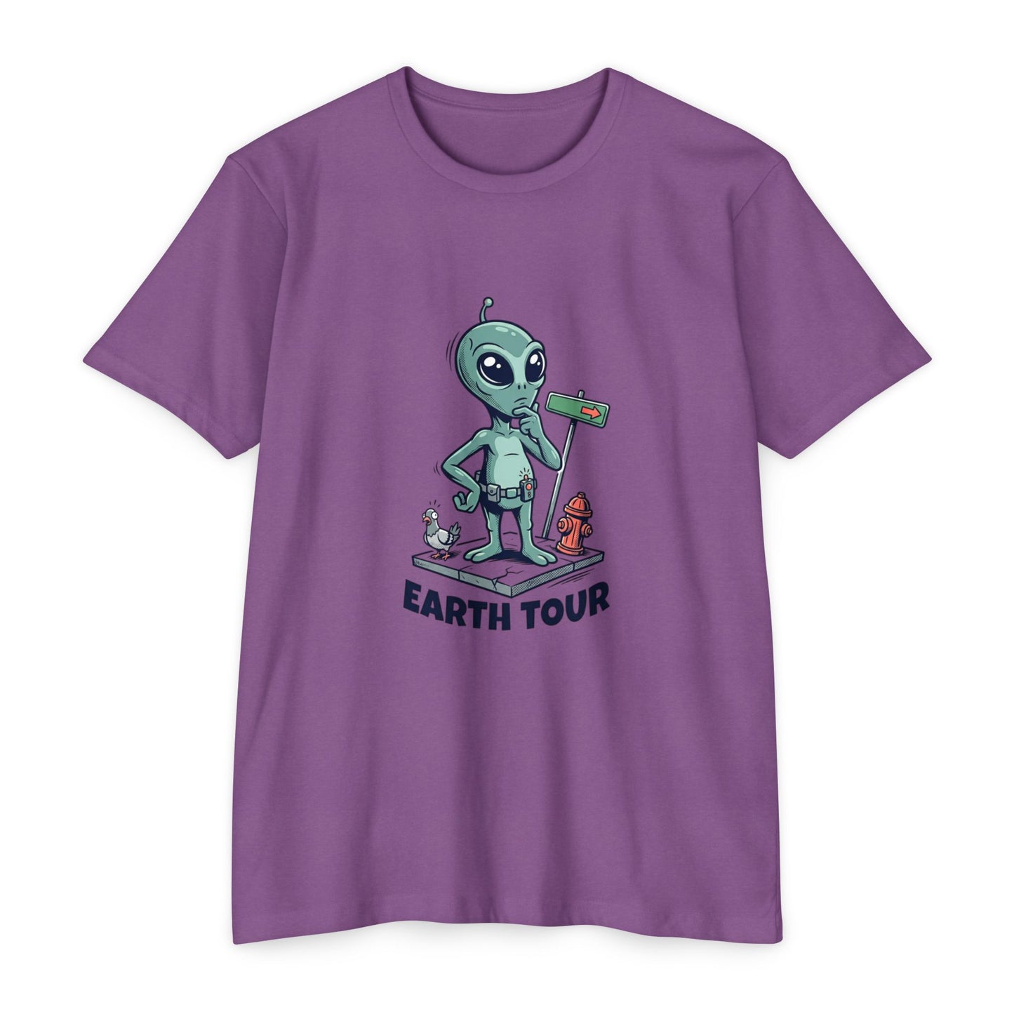 Alien 'Earth Tour' T-Shirt — Cute Space Visitor Graphic Tee