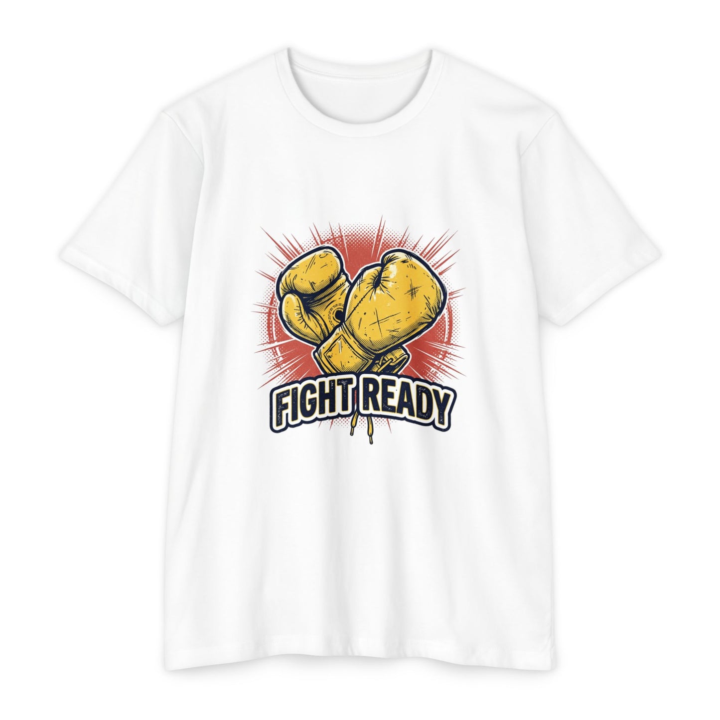 Fight Ready Boxing T-Shirt — Vintage Yellow Gloves Graphic Tee