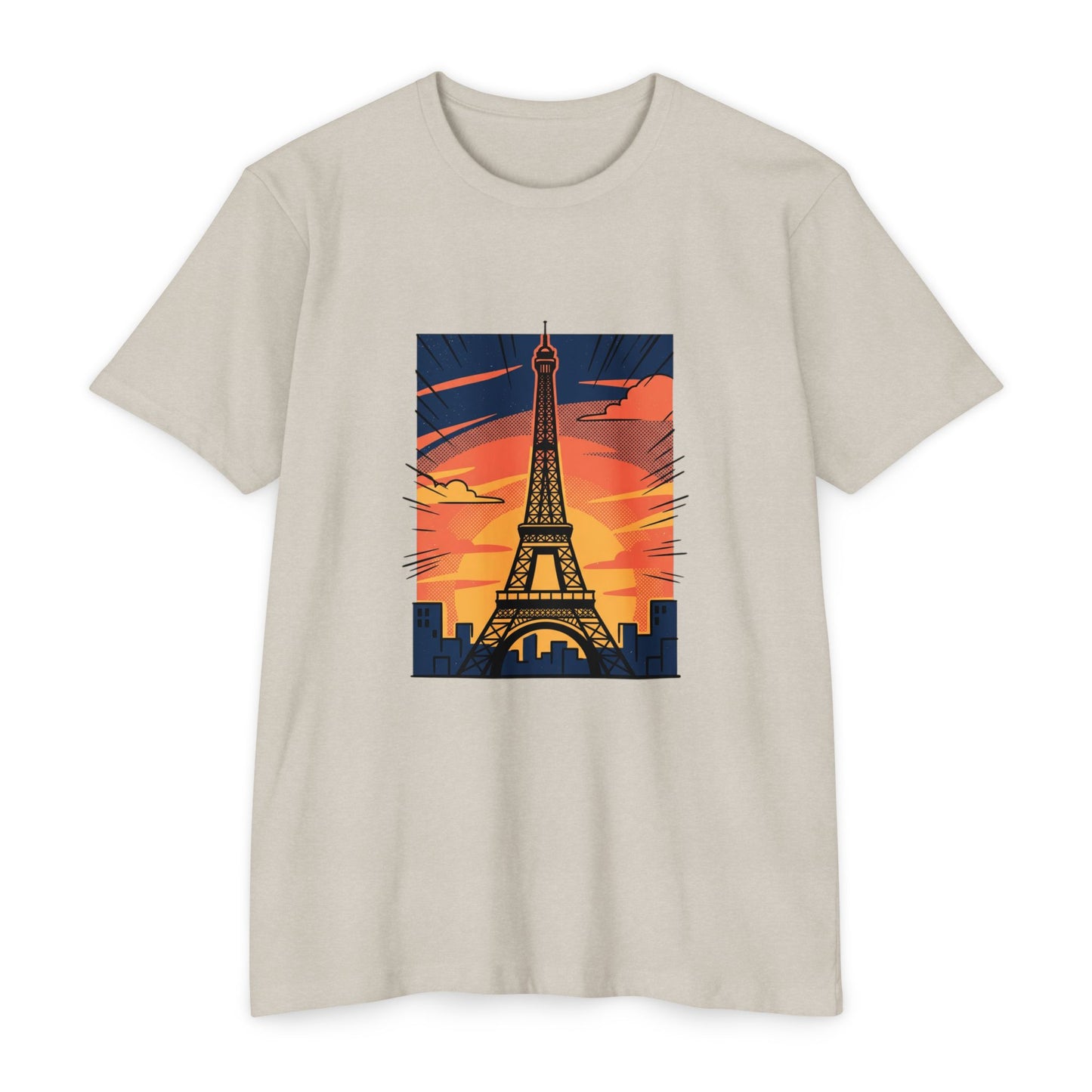 Vintage Paris Eiffel Tower Sunset T‑Shirt