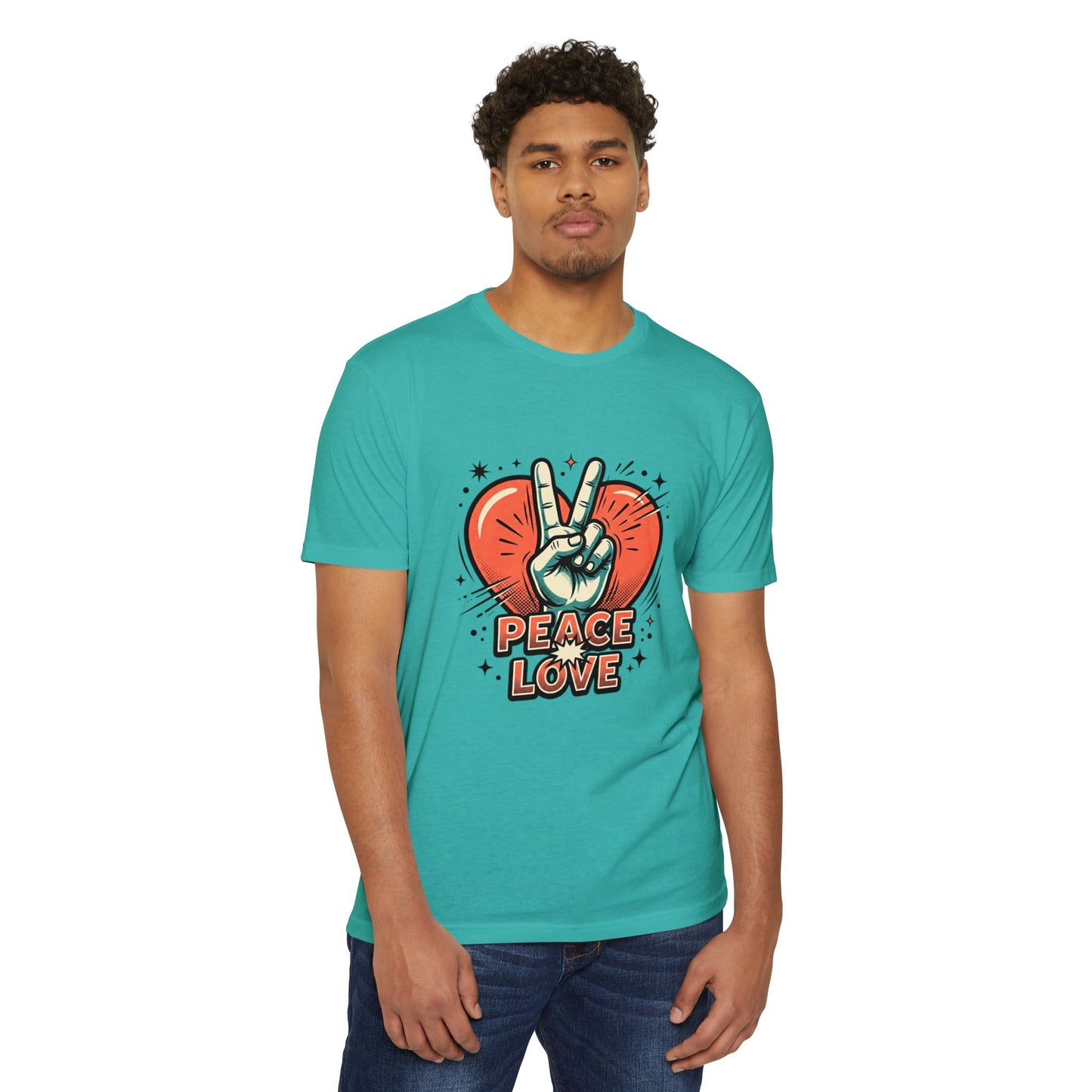 Peace Love Graphic T-Shirt — Retro Vibe Peace Sign Tee