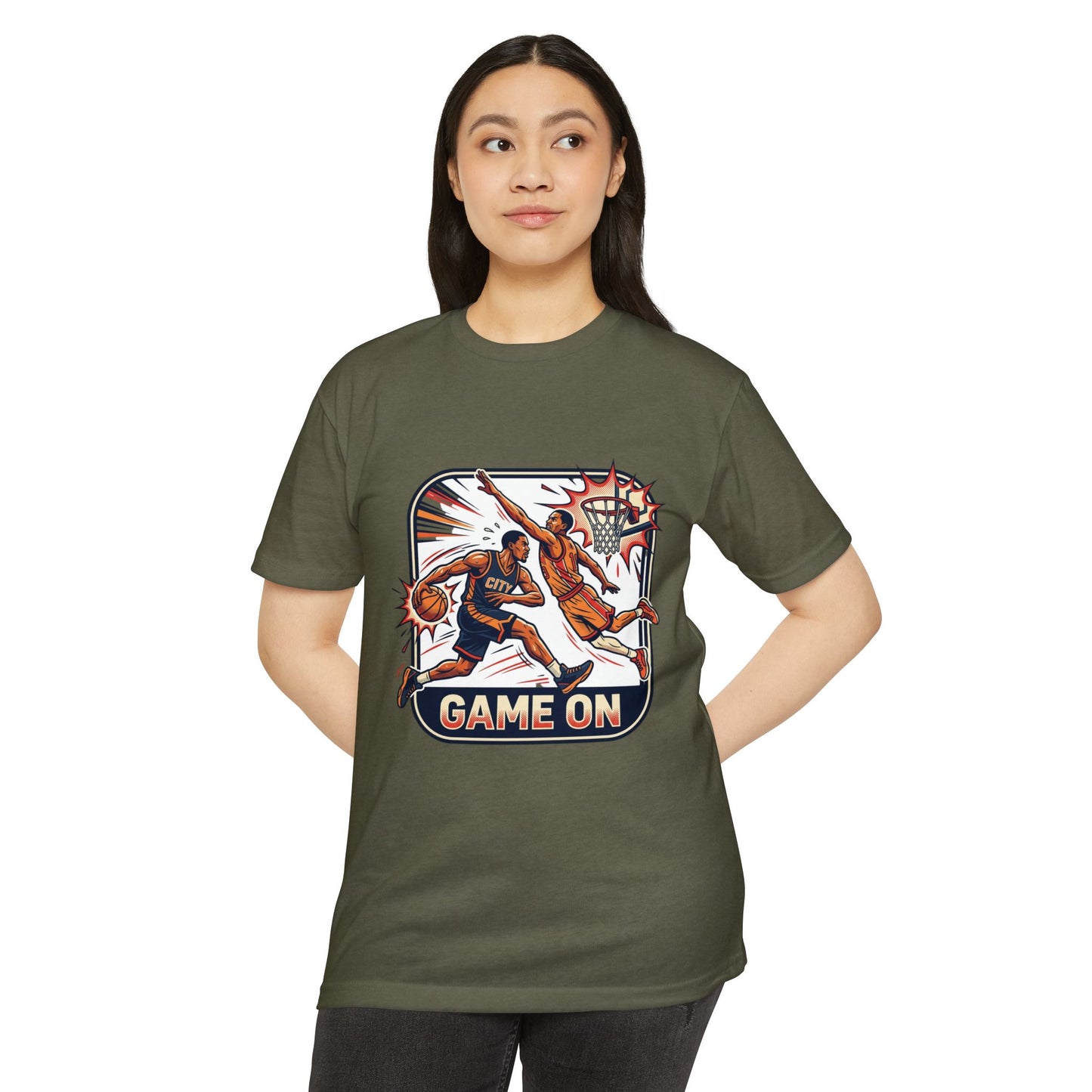 Basketball T-Shirt — Retro 'Game On' Dunk Design