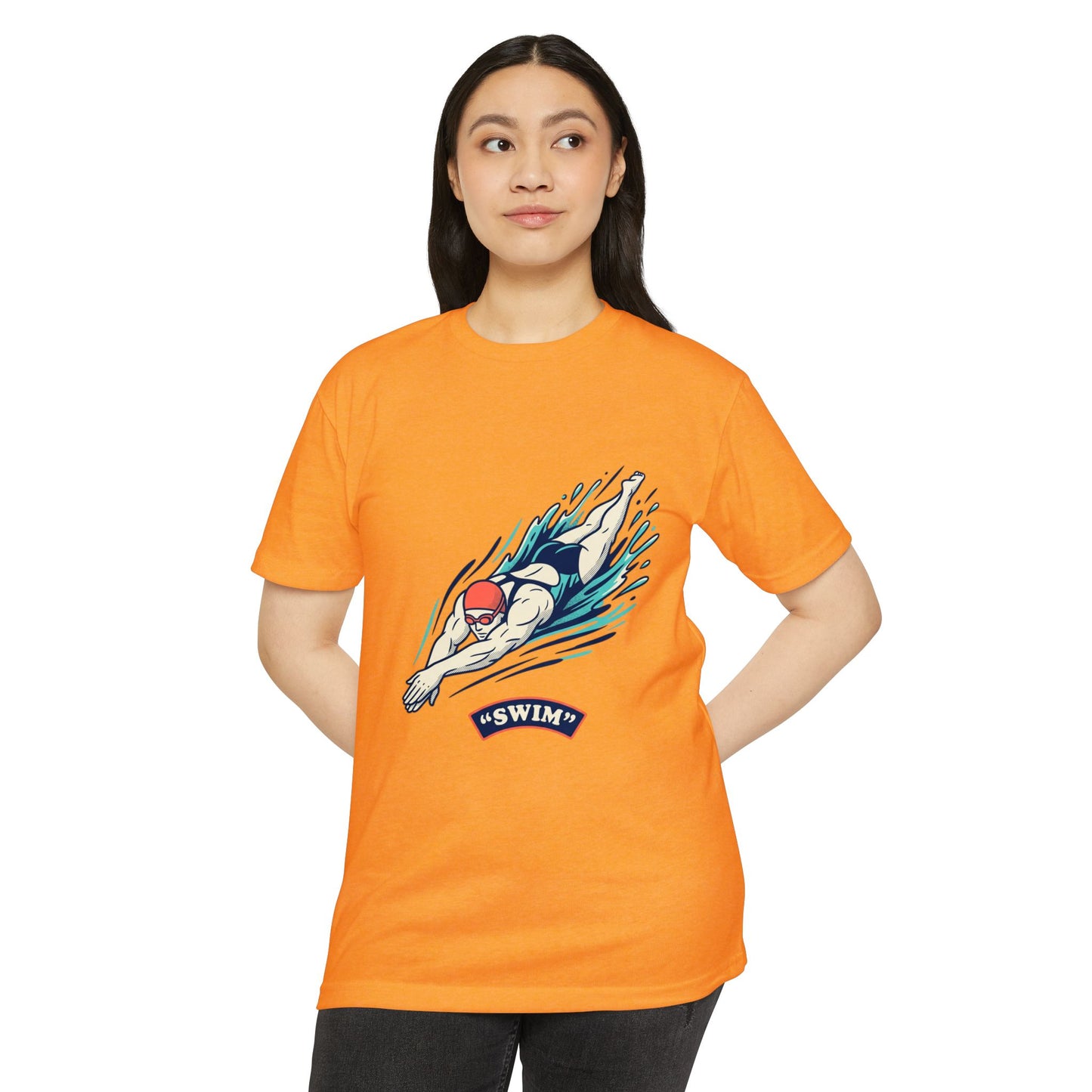 Swimmer Dive T-Shirt — "Swim" Graphic Athletic Tee