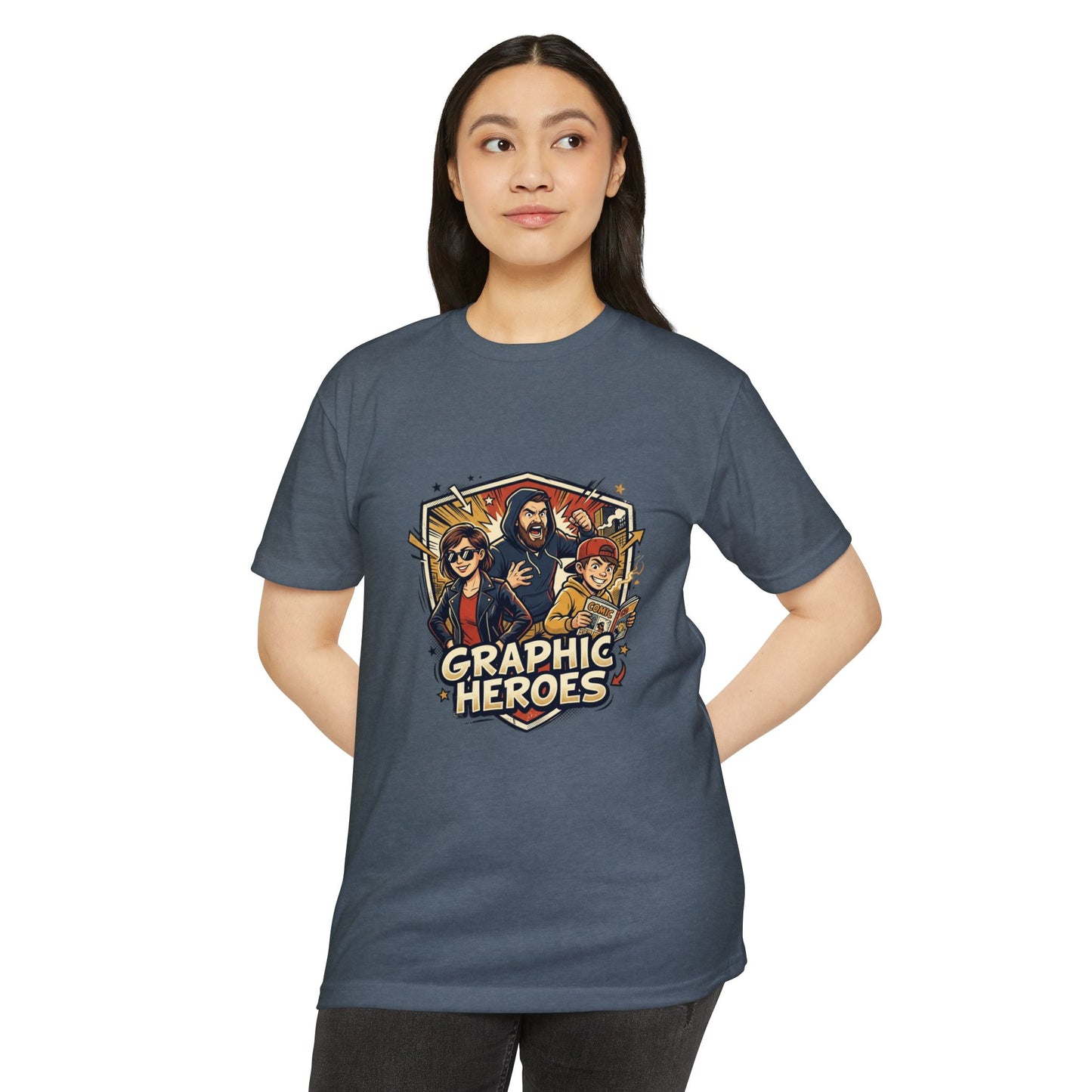 Retro Comic Heroes T-Shirt — Graphic Crew Tee