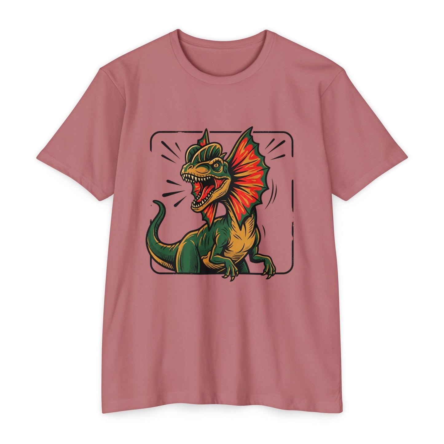 Frilled Lizard Dino Tee — Colorful Frill Graphic T-Shirt