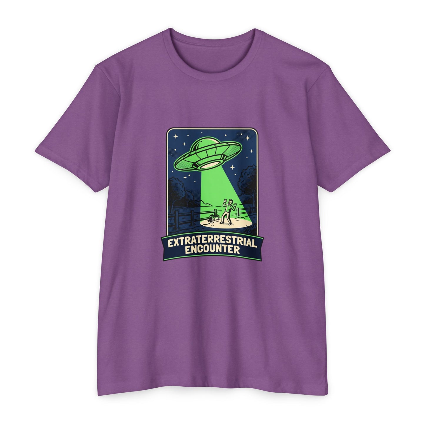 Alien Abduction T-Shirt — “Extraterrestrial Encounter” Vintage UFO Graphic