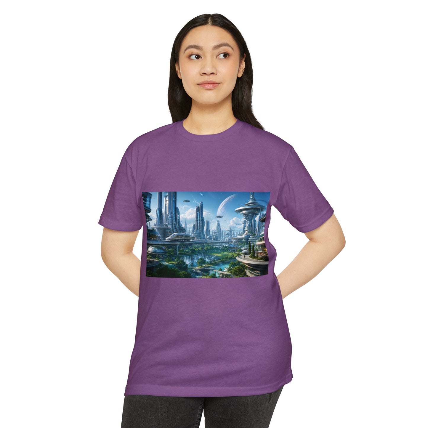 Futuristic Cityscape Sci‑Fi Skyline T-Shirt