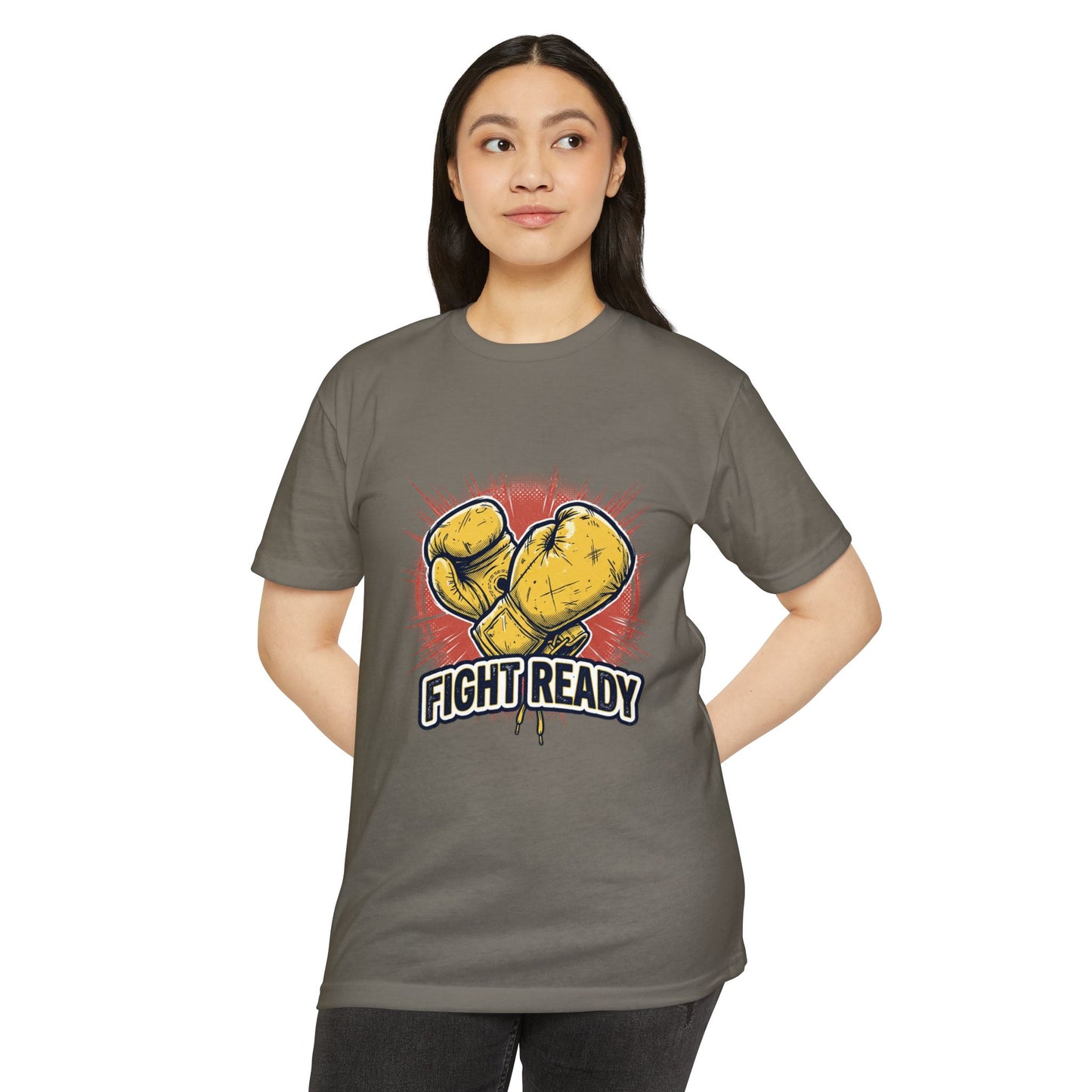 Fight Ready Boxing T-Shirt — Vintage Yellow Gloves Graphic Tee