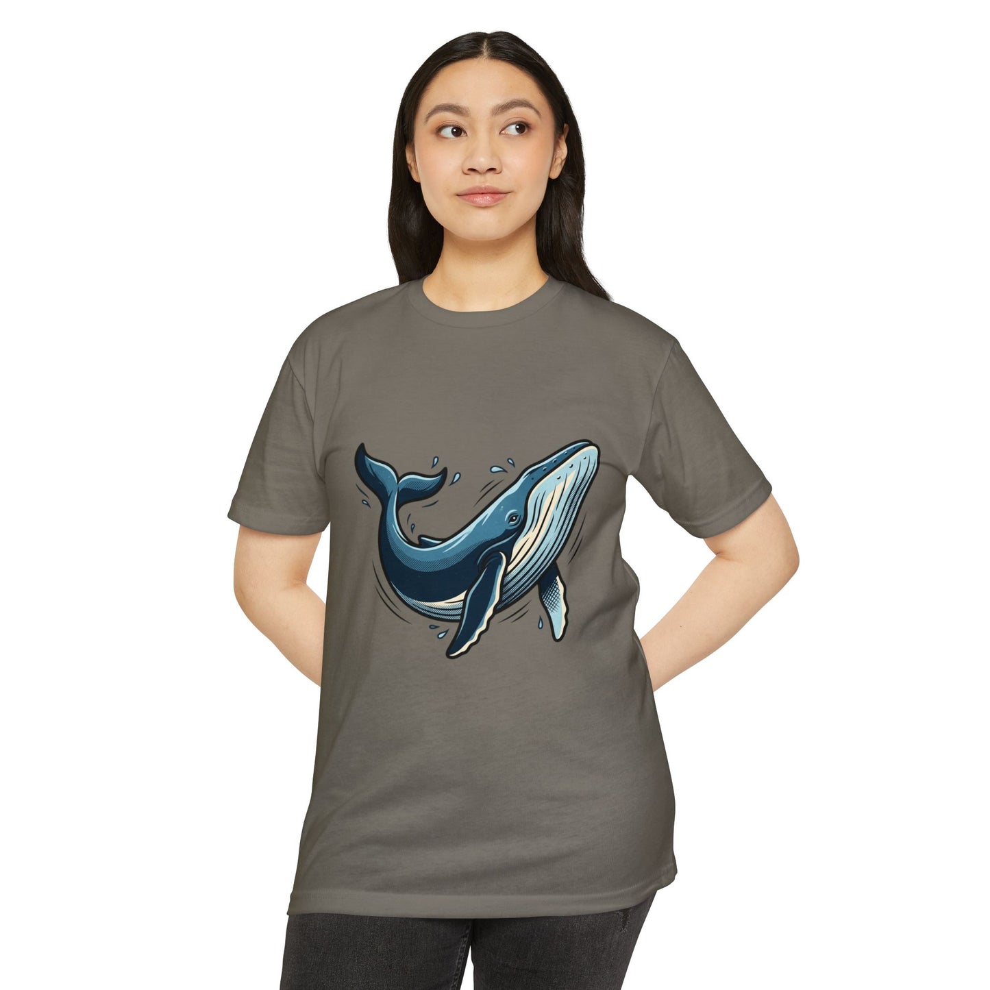 Whale Illustration T-Shirt — Retro Ocean Graphic Tee