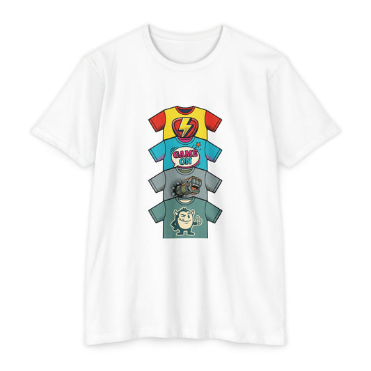 Playful Superhero Gamer Graphic T-Shirt