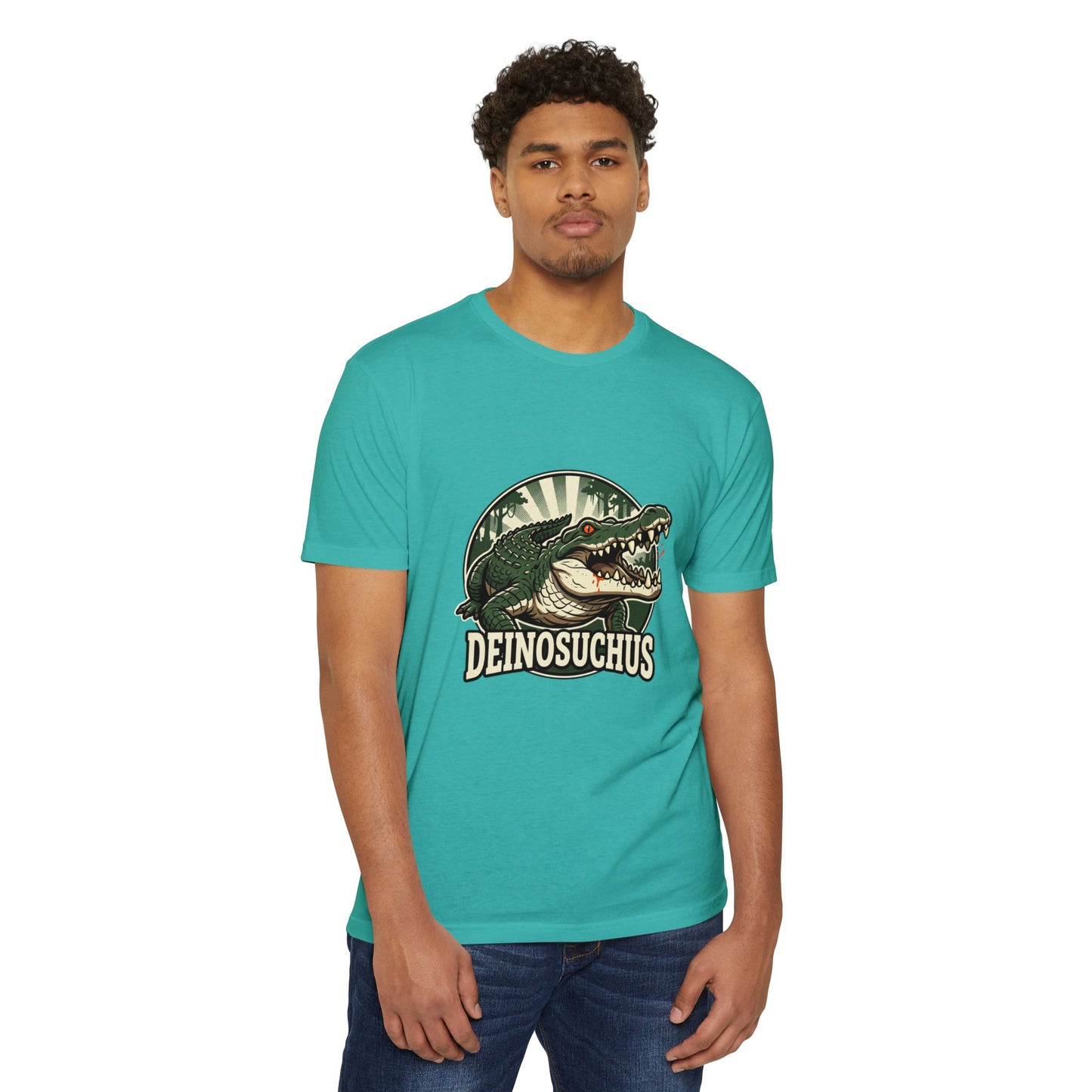 Deinosuchus Alligator Retro Fossil Graphic T-Shirt