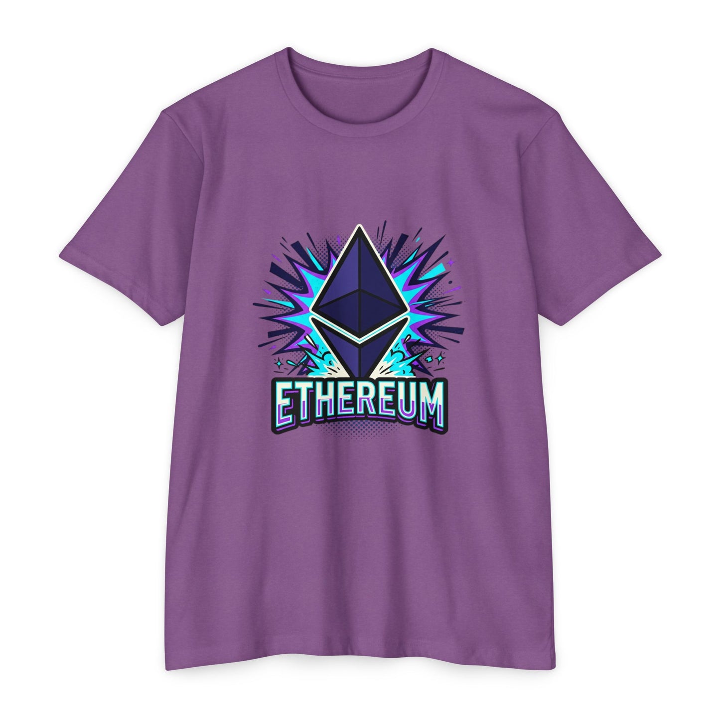 Ethereum Crypto Logo T-Shirt — Retro Neon Blockchain Tee