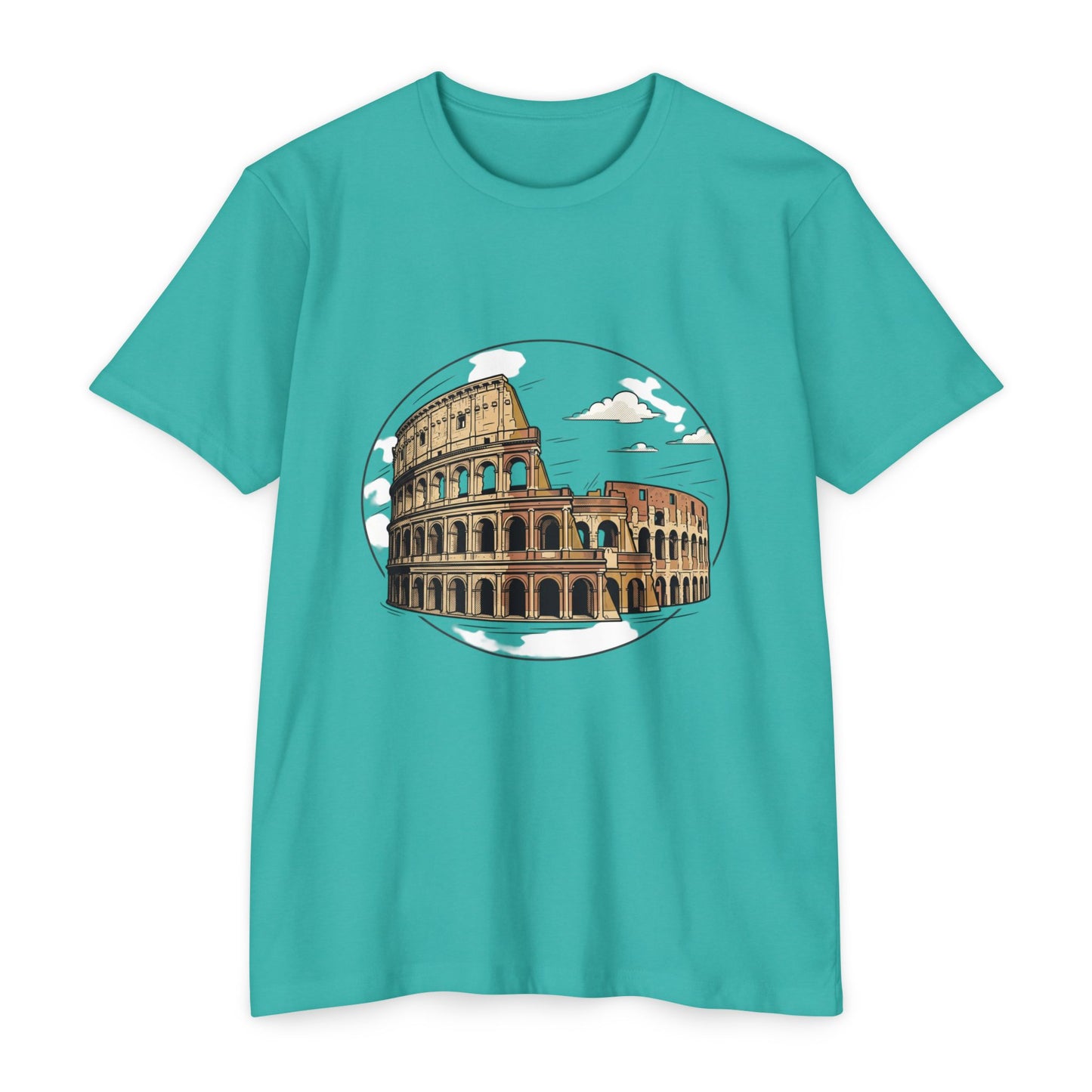 Colosseum Illustration Vintage Rome Travel T-Shirt