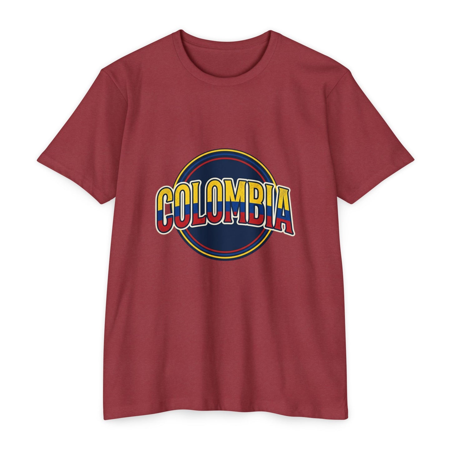 Colombia Retro Circle Vintage Flag Travel T-Shirt