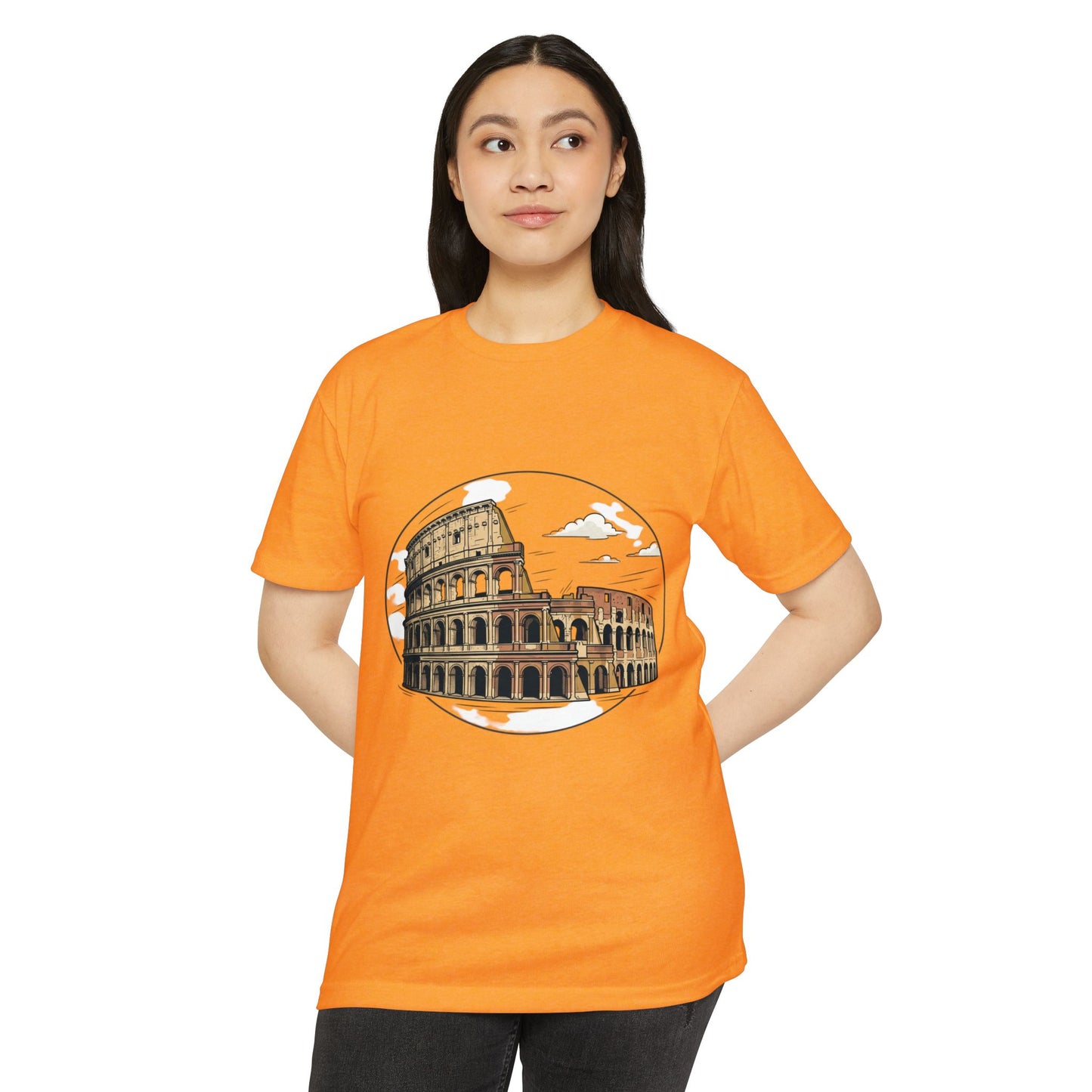 Colosseum Illustration Vintage Rome Travel T-Shirt
