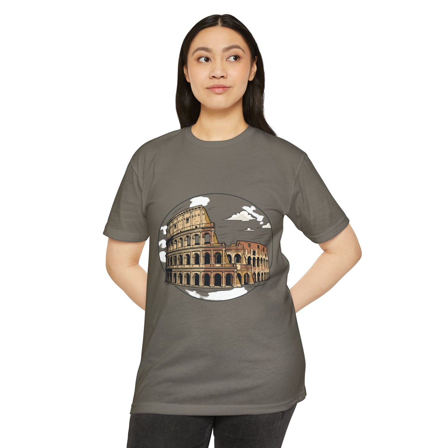 Colosseum Illustration Vintage Rome Travel T-Shirt
