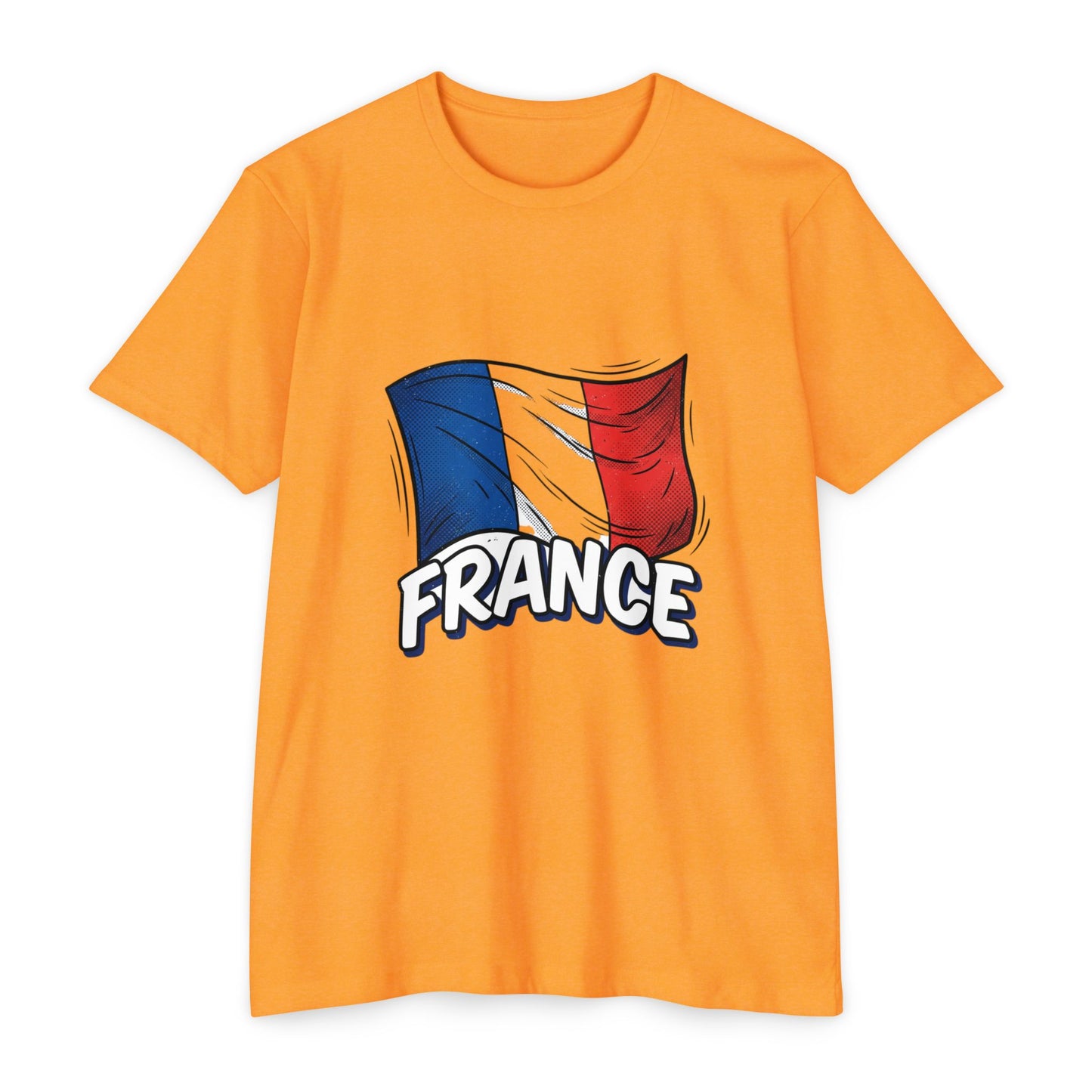 France Flag Retro Waving Tricolor T-Shirt