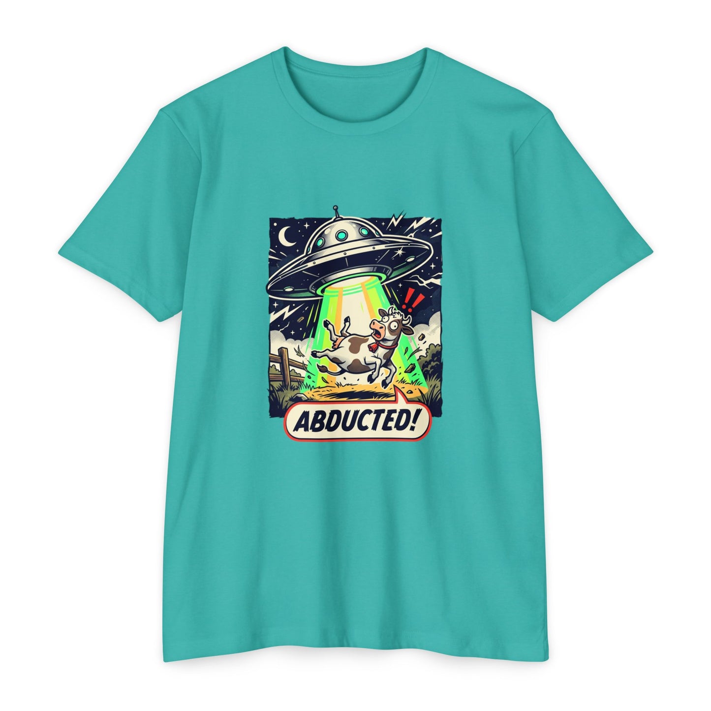 Abducted! Alien UFO Retro Sci‑Fi Graphic T-Shirt