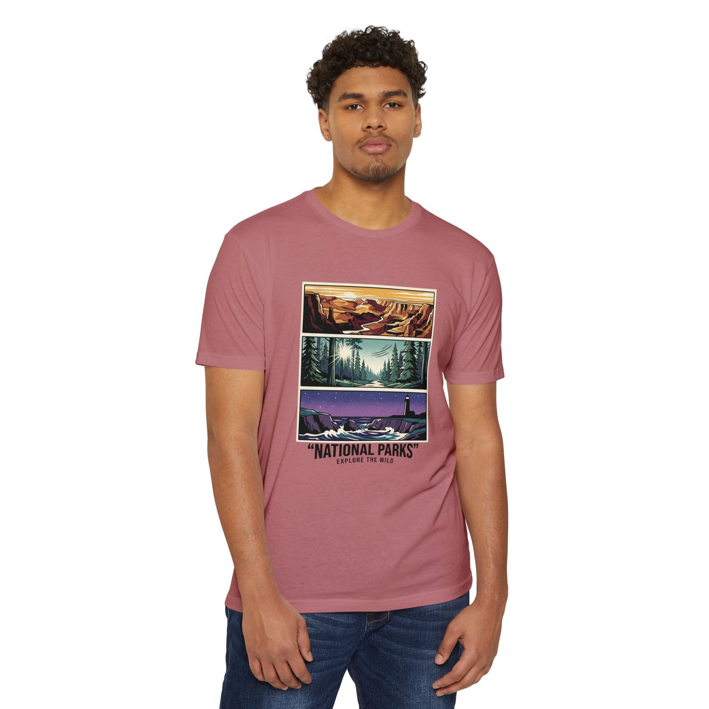 National Parks Scenic Panels T-Shirt — Explore the Wild Graphic Tee