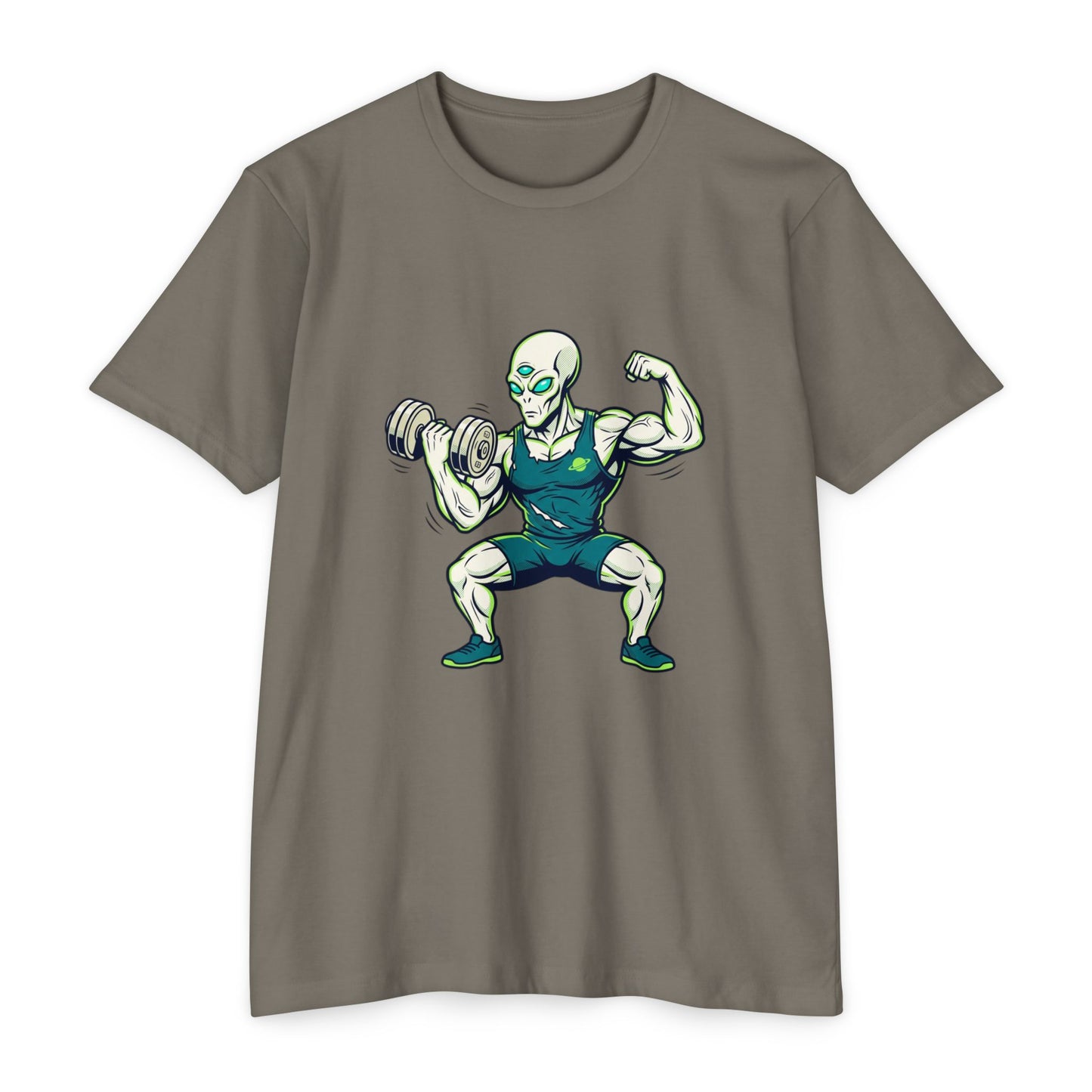 Alien Weightlifter Gym T-Shirt — Fitness Workout Tee