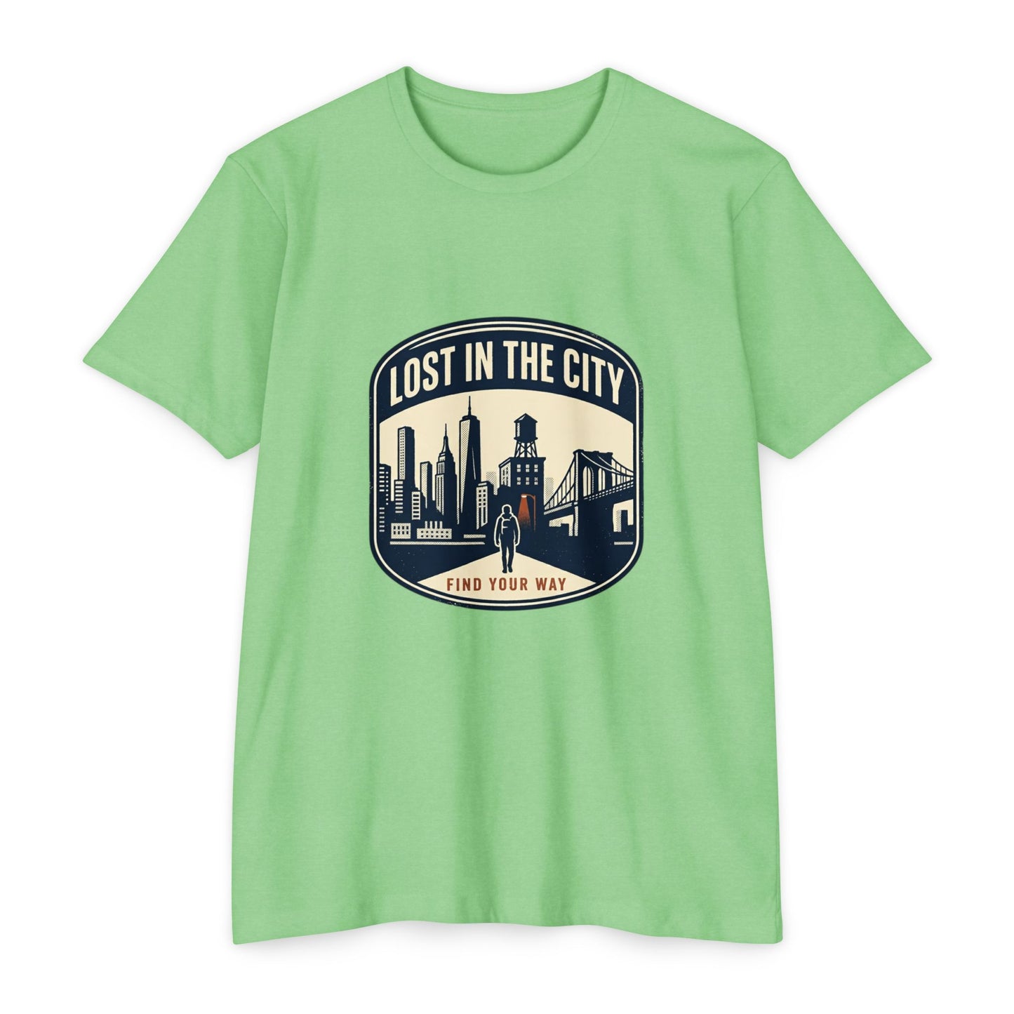 Find Your Way Vintage Urban Skyline T-Shirt