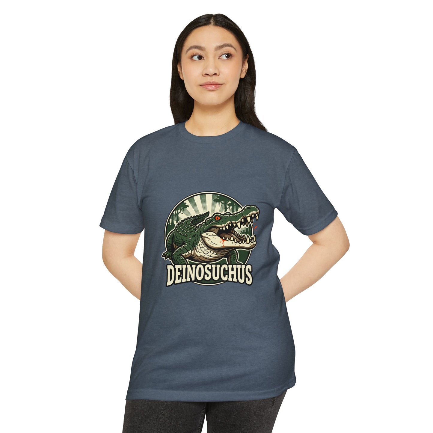 Deinosuchus Alligator Retro Fossil Graphic T-Shirt