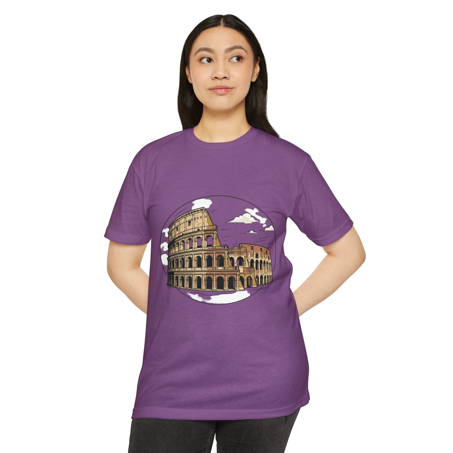 Colosseum Illustration Vintage Rome Travel T-Shirt