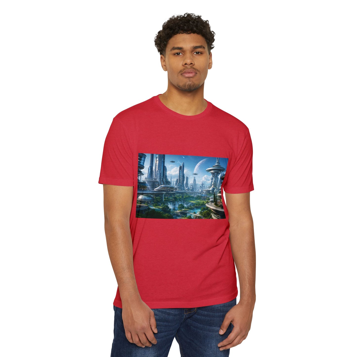 Futuristic Cityscape Sci‑Fi Skyline T-Shirt