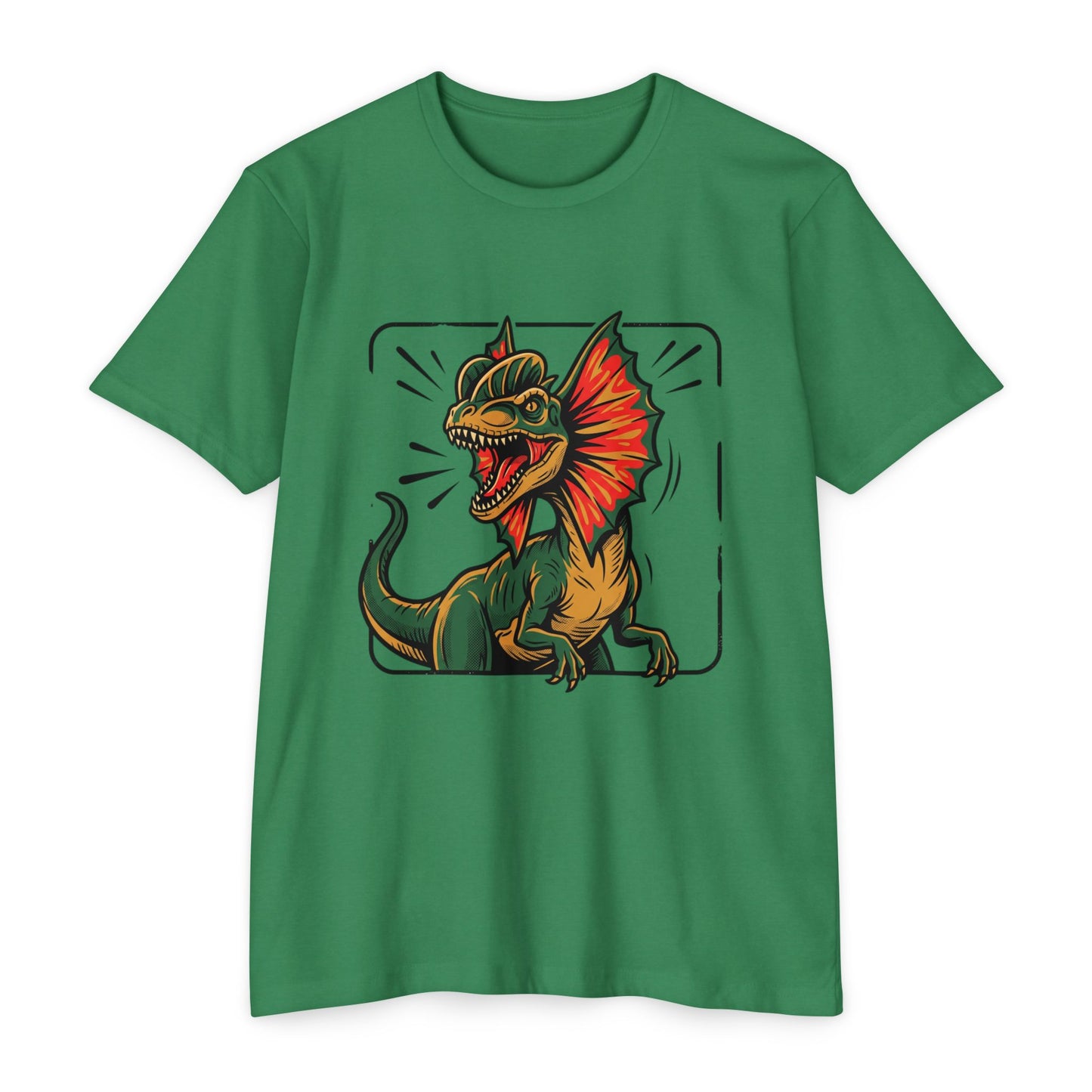 Frilled Lizard Dino Tee — Colorful Frill Graphic T-Shirt