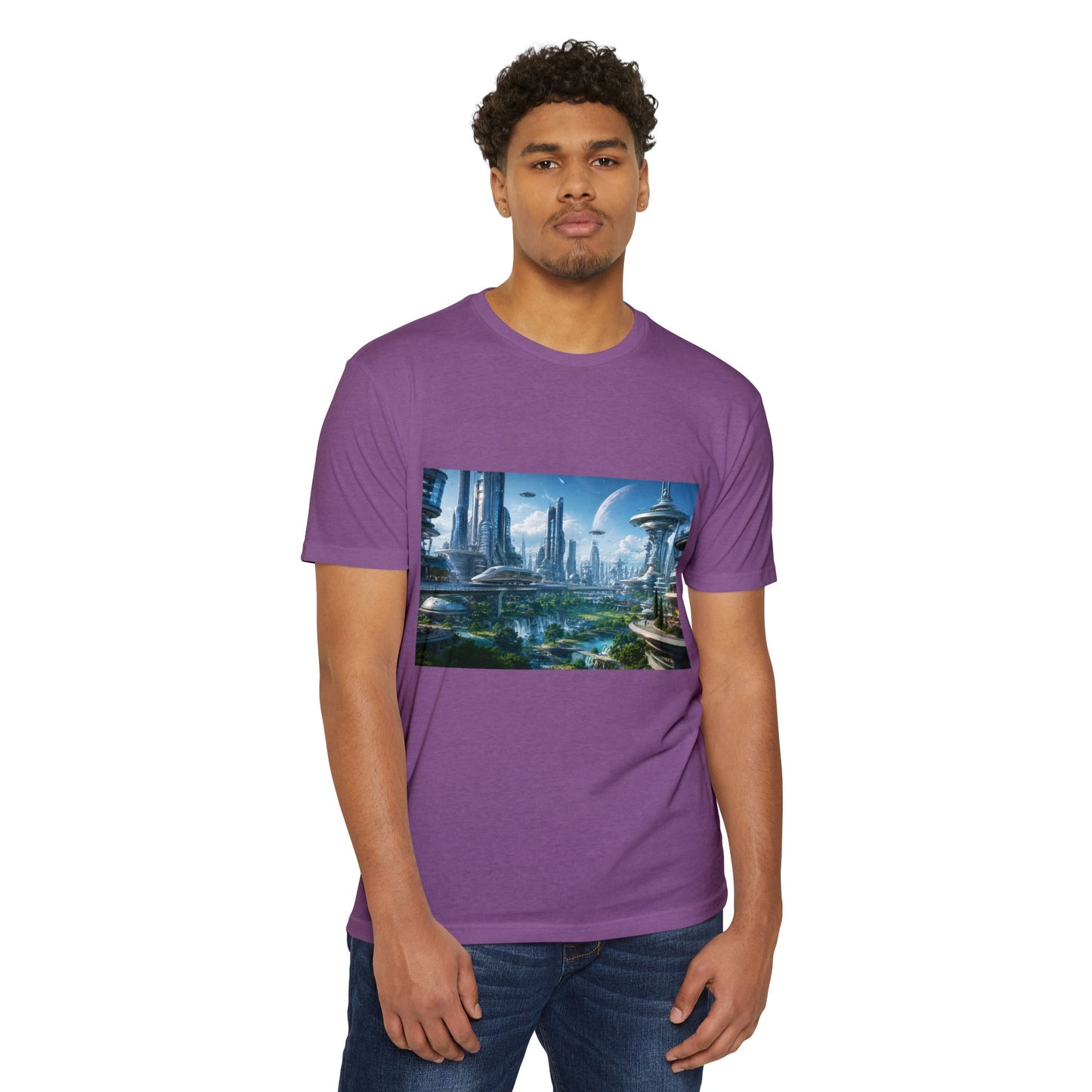 Futuristic Cityscape Sci‑Fi Skyline T-Shirt