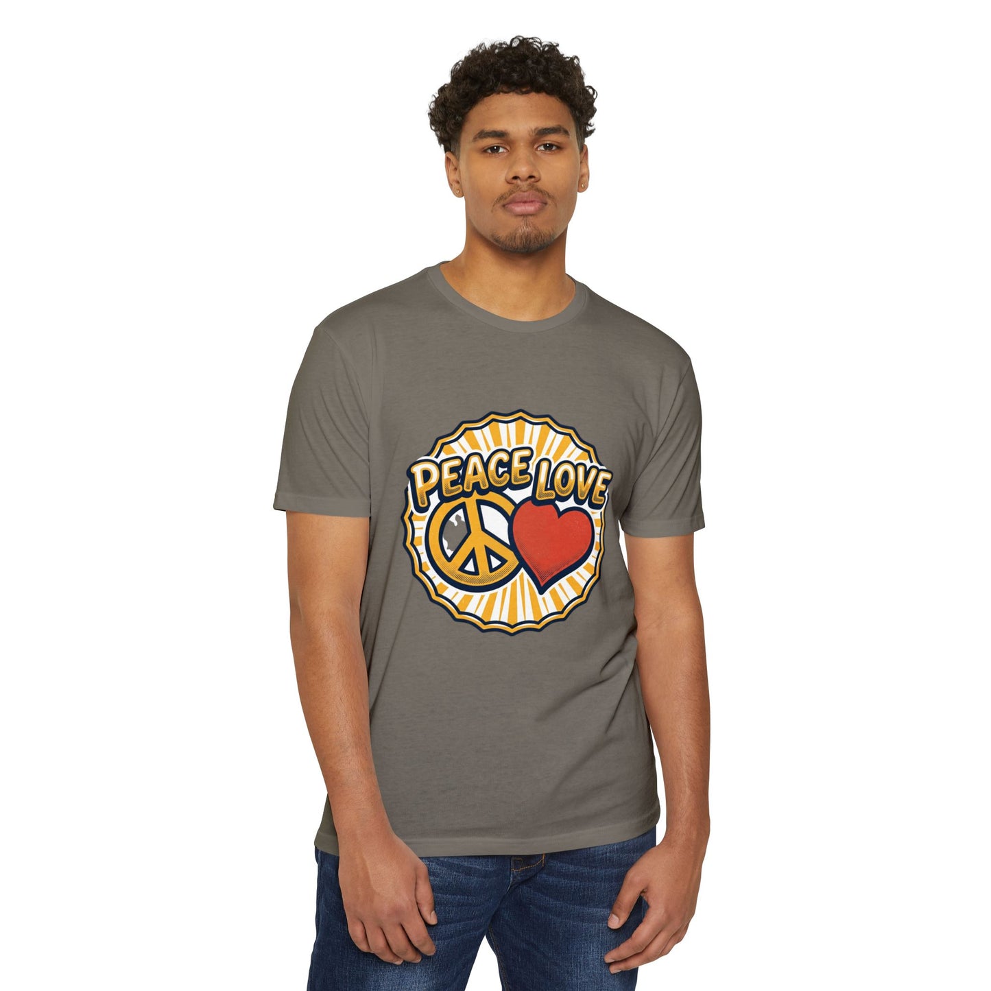 Peace Love Heart T-Shirt – Retro 70s Peace Sign Tee