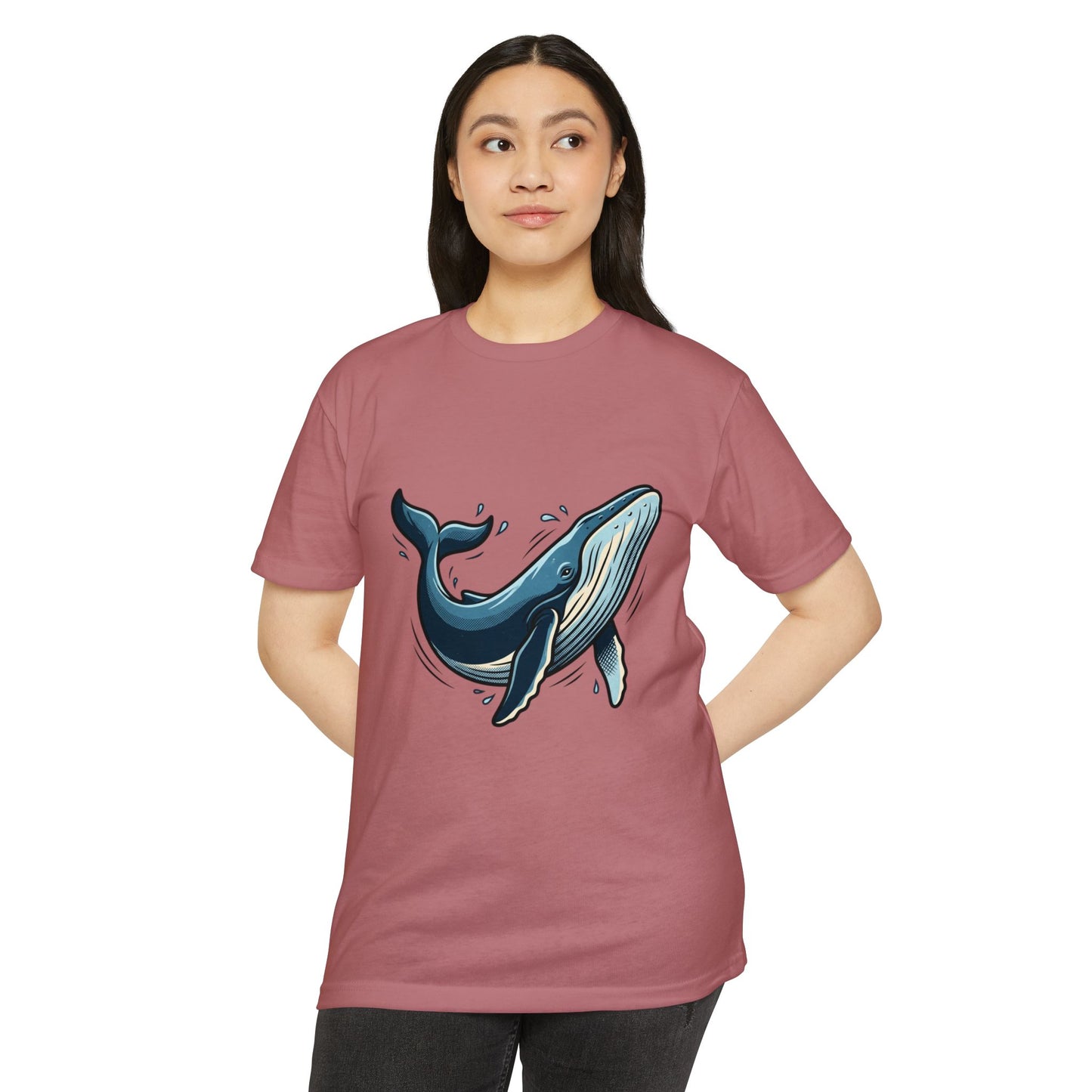 Whale Illustration T-Shirt — Retro Ocean Graphic Tee