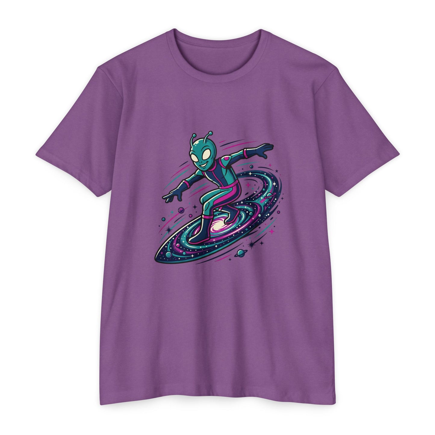Alien Surfer Retro Space Skate T-Shirt