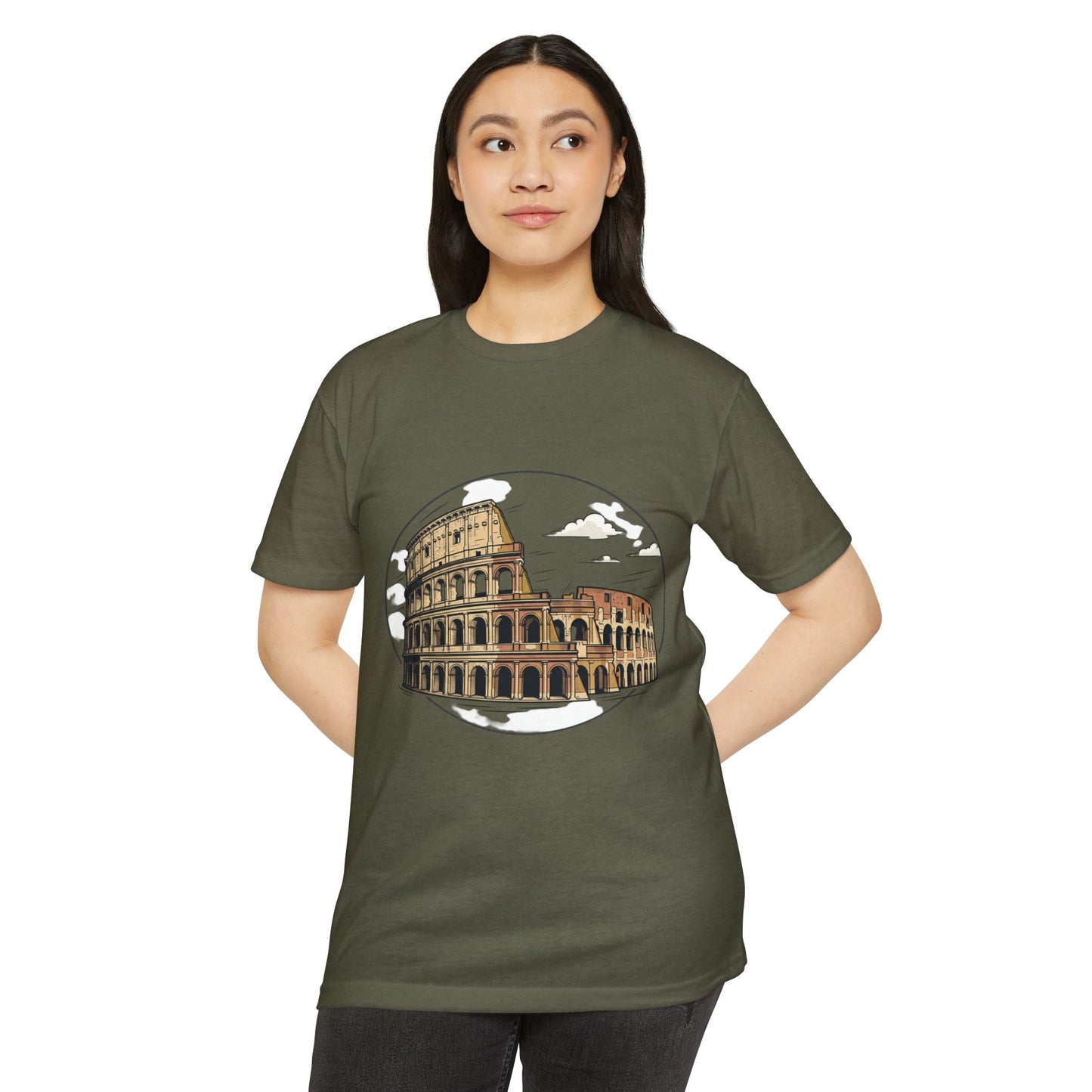 Colosseum Illustration Vintage Rome Travel T-Shirt